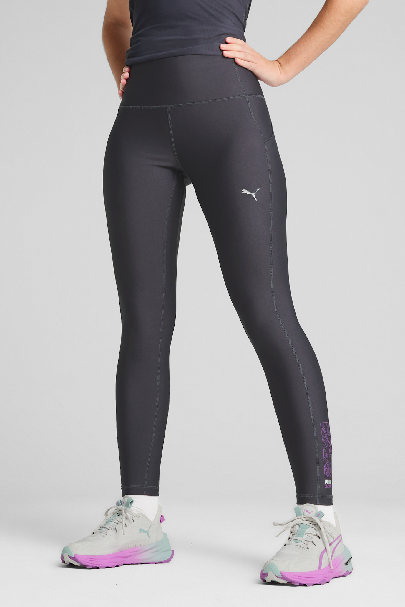 Жіночі темно-сірі тайтси SEASONS Trail Running Tights Women 1