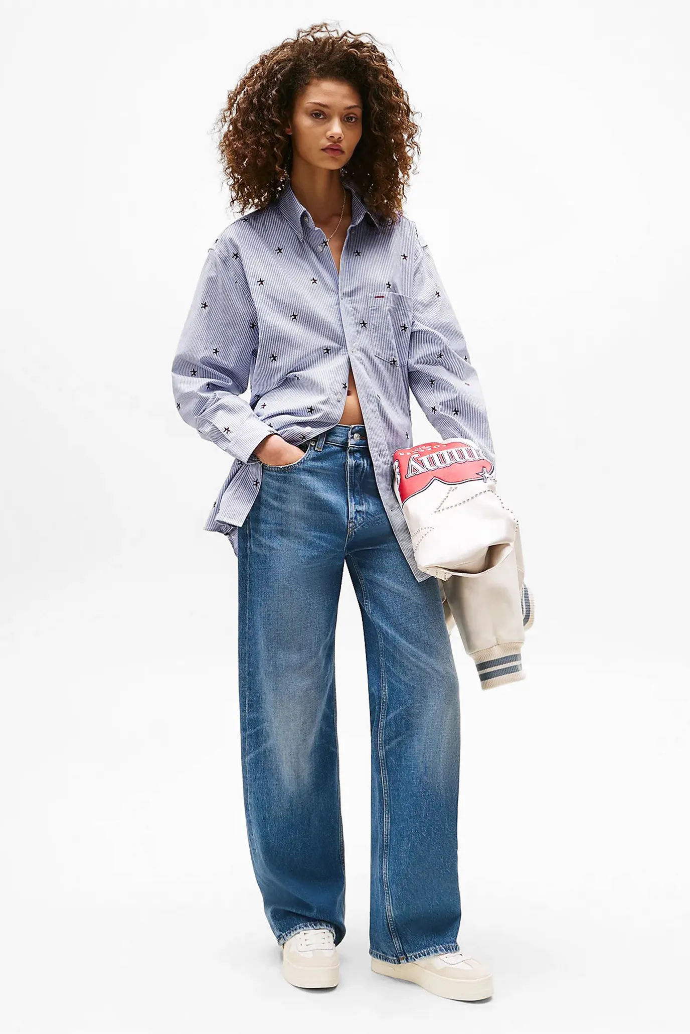 Женская рубашка в полоску TOMMY GIRL 2