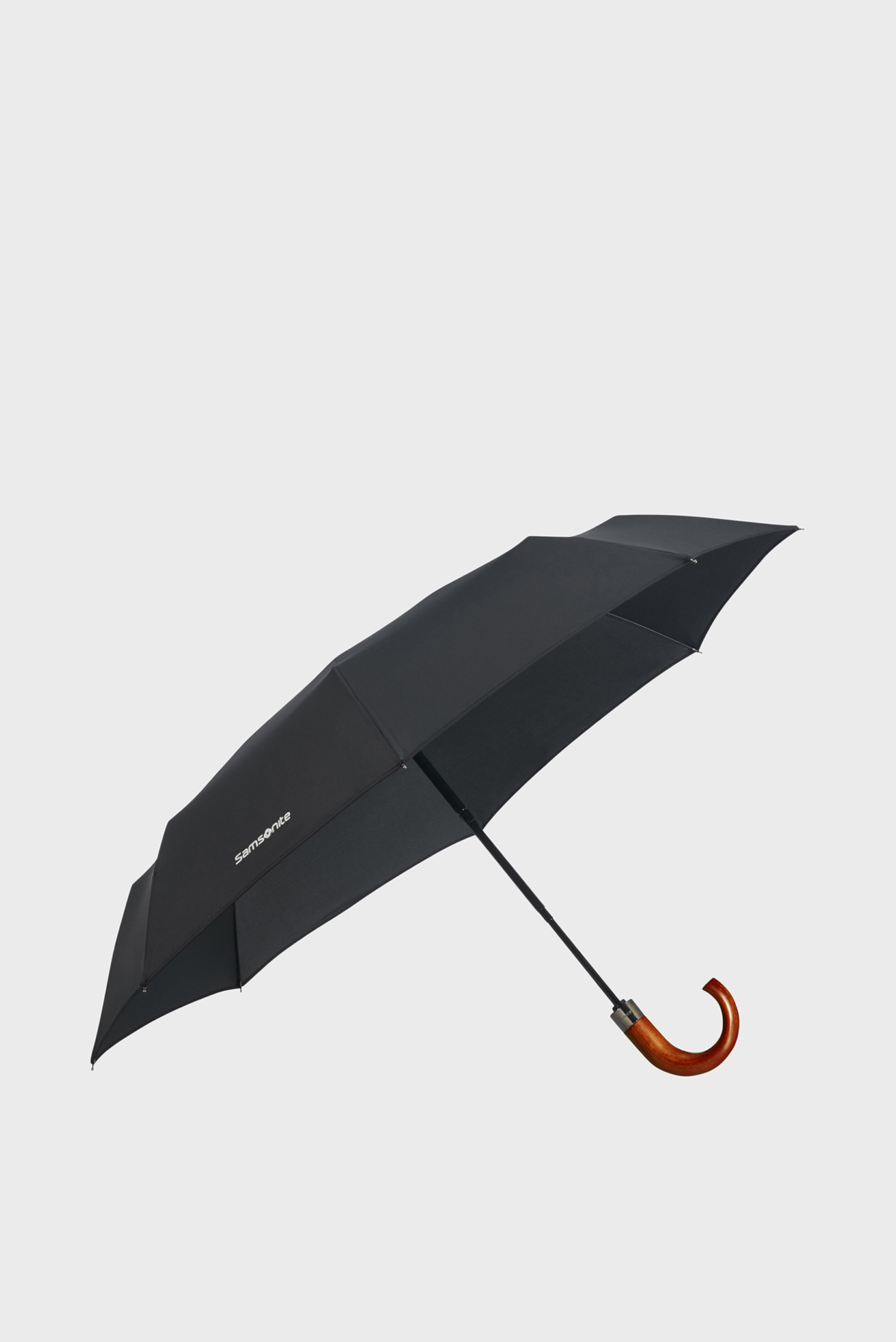 Чорна парасолька WOOD CLASSIC S 1