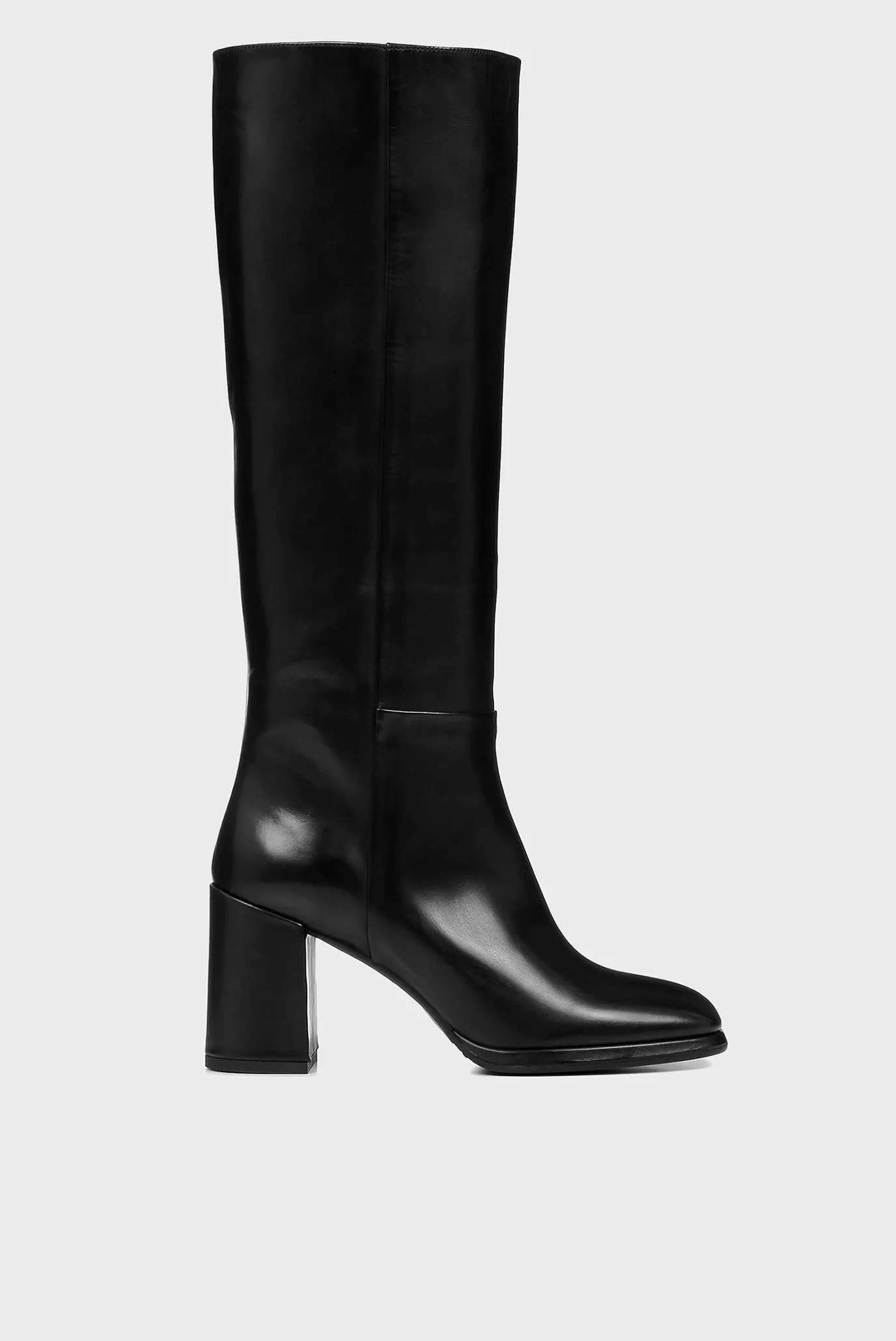 Женские черные кожаные сапоги Helen Marlen B4884 — MD-Fashion