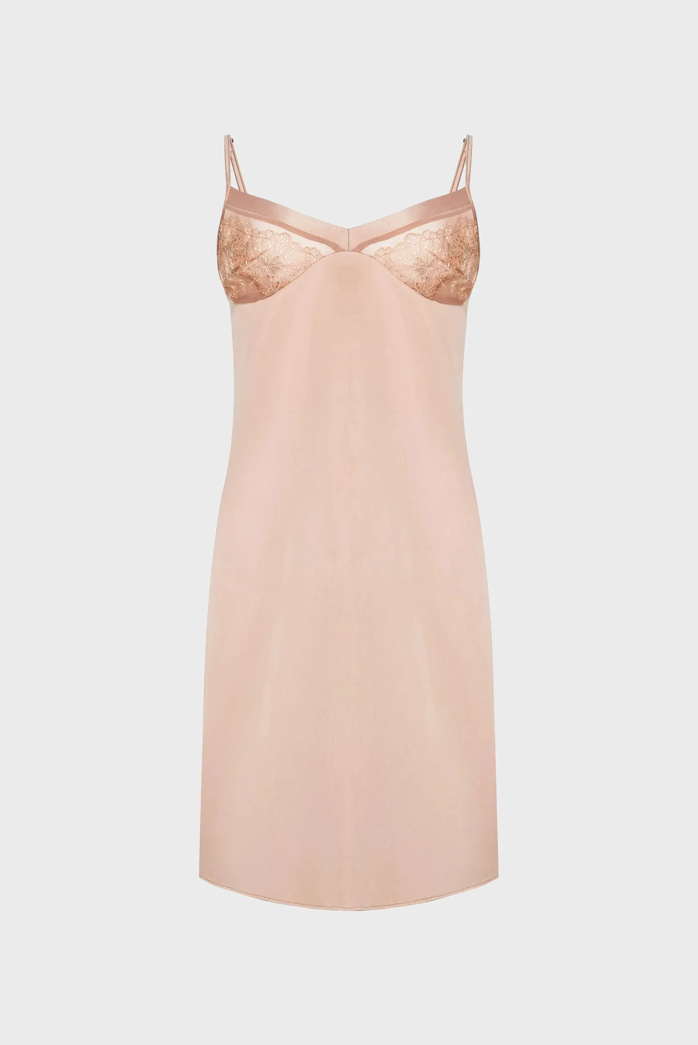 Женская бежевая ночная рубашка 3