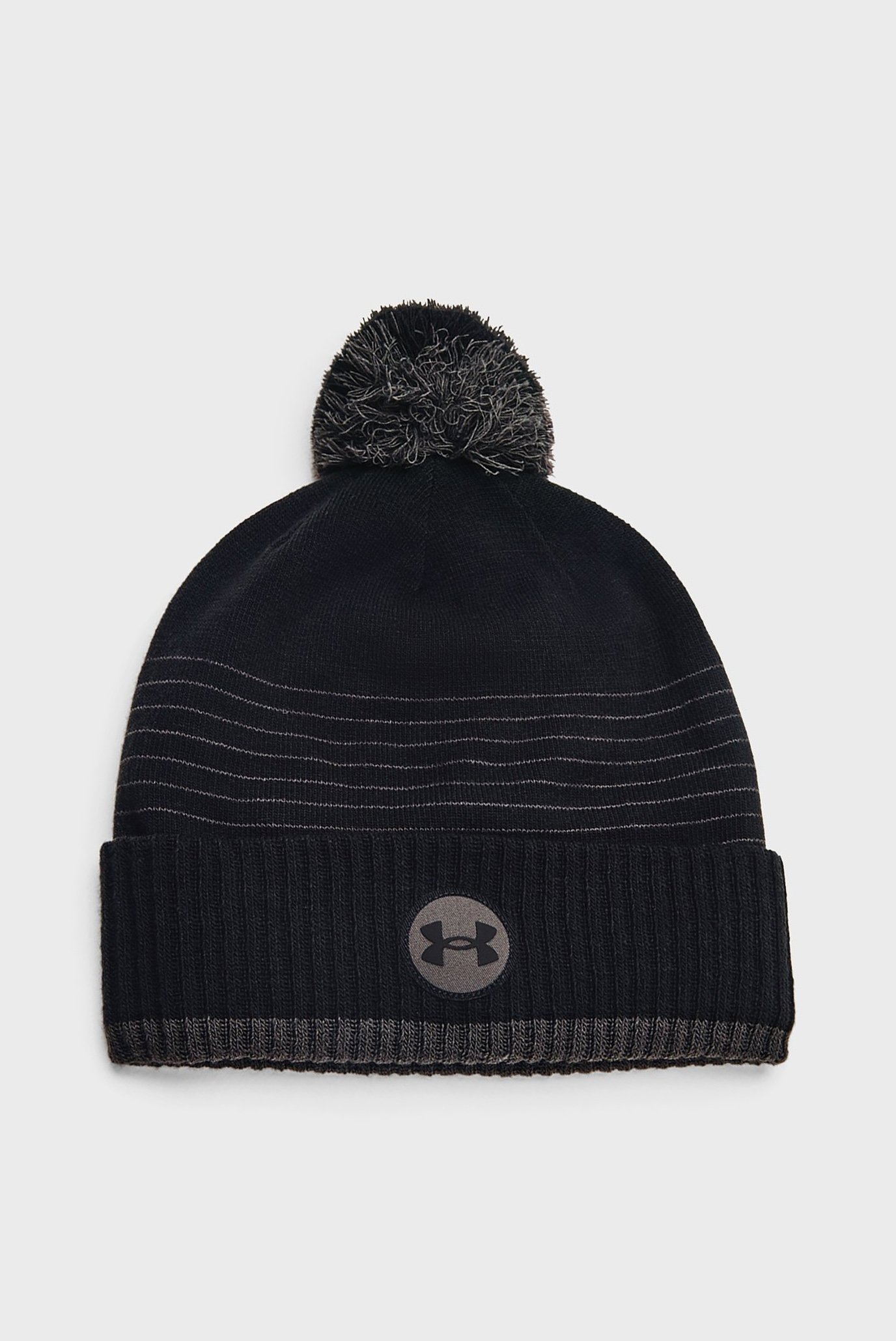 Мужская черная шапка UA Halftime Fleece Beanie 1