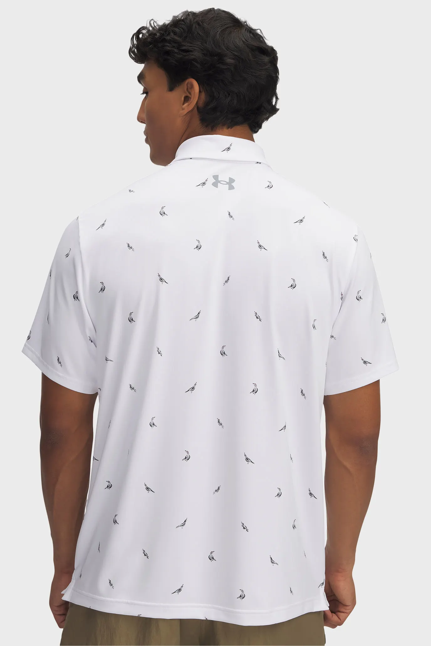 Чоловіче біле поло з візерунком UA Playoff 3.0 Printed Polo 3