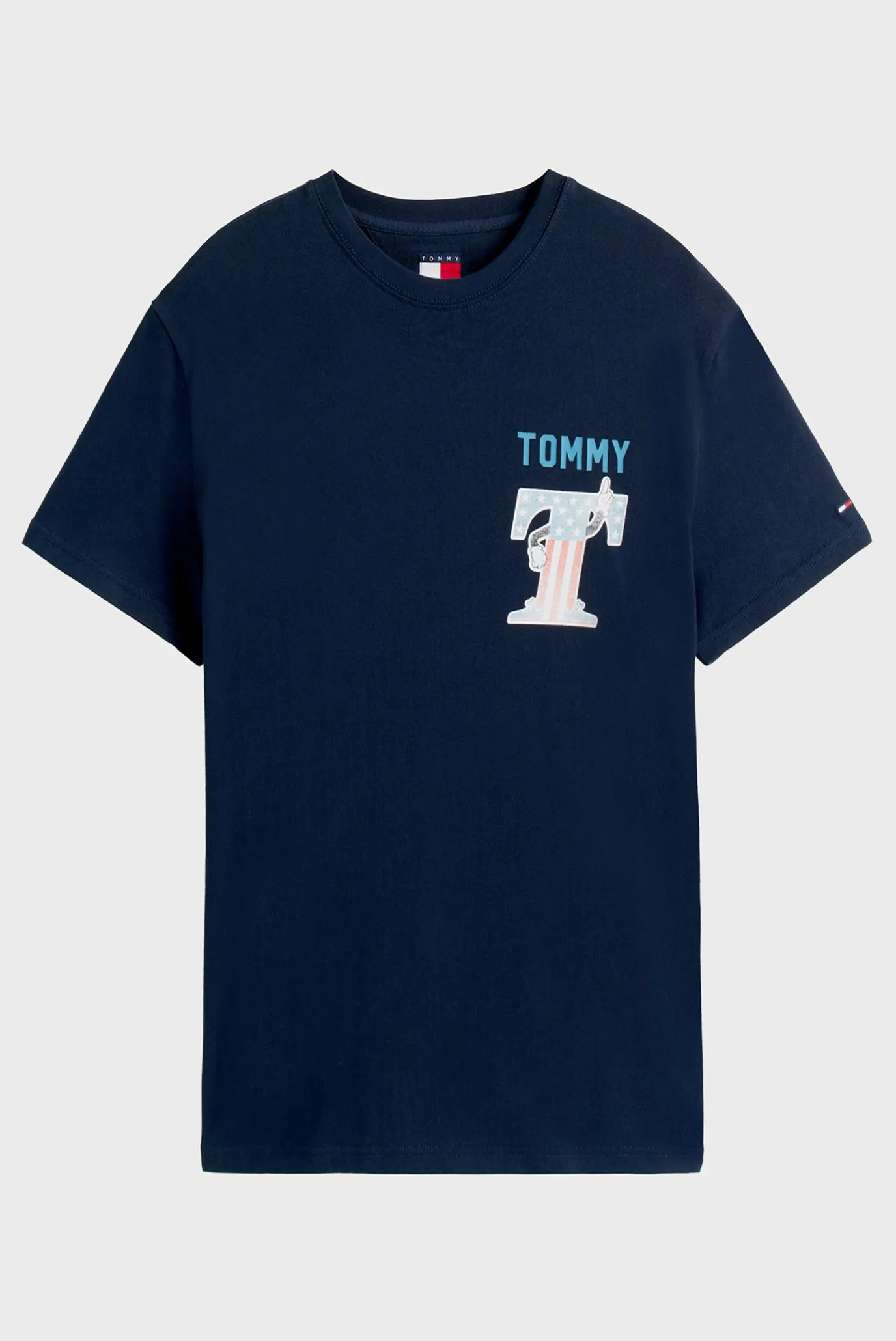 Мужская темно-синяя футболка REG USA SCRIPT 4