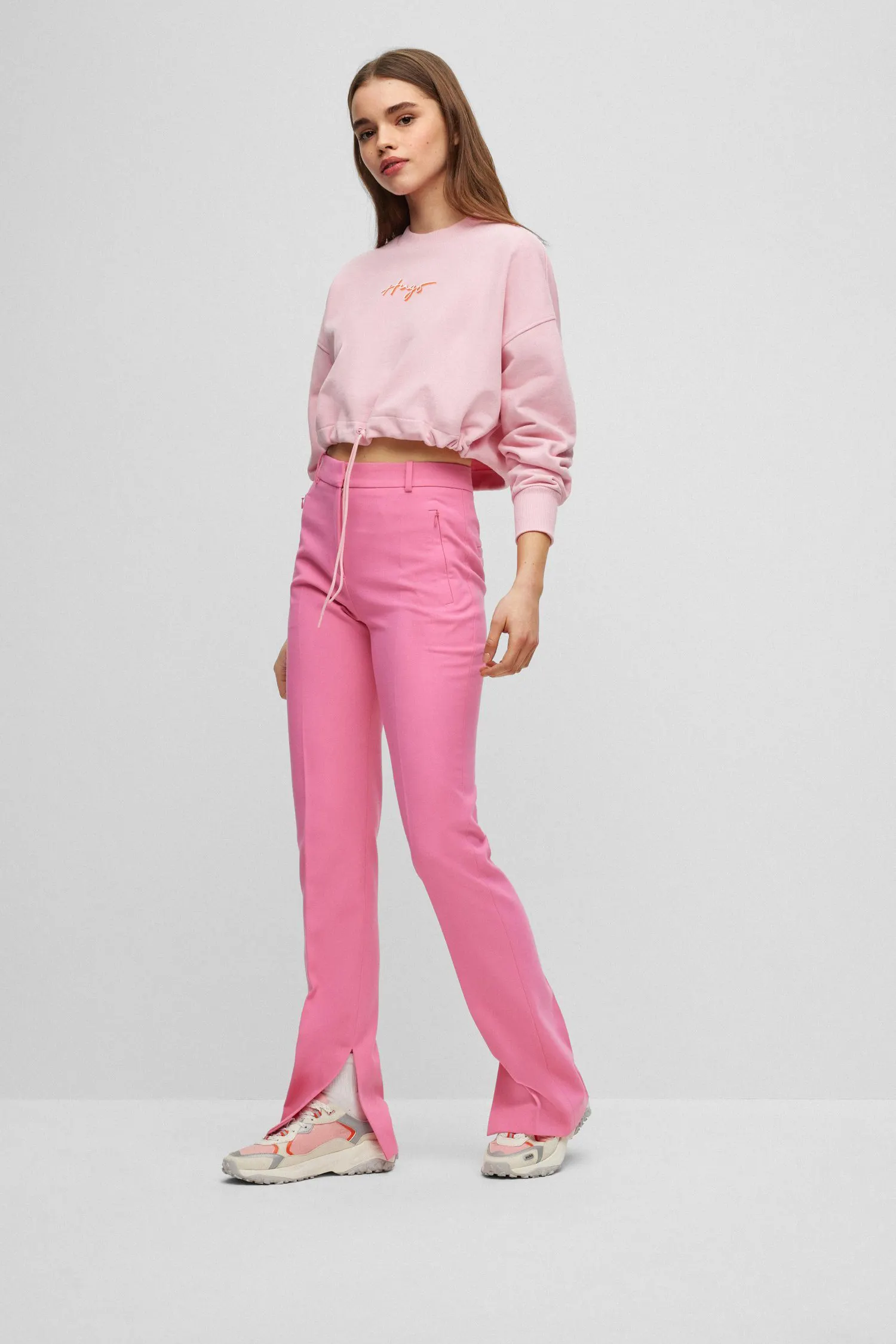 Жіночий рожевий світшот 2