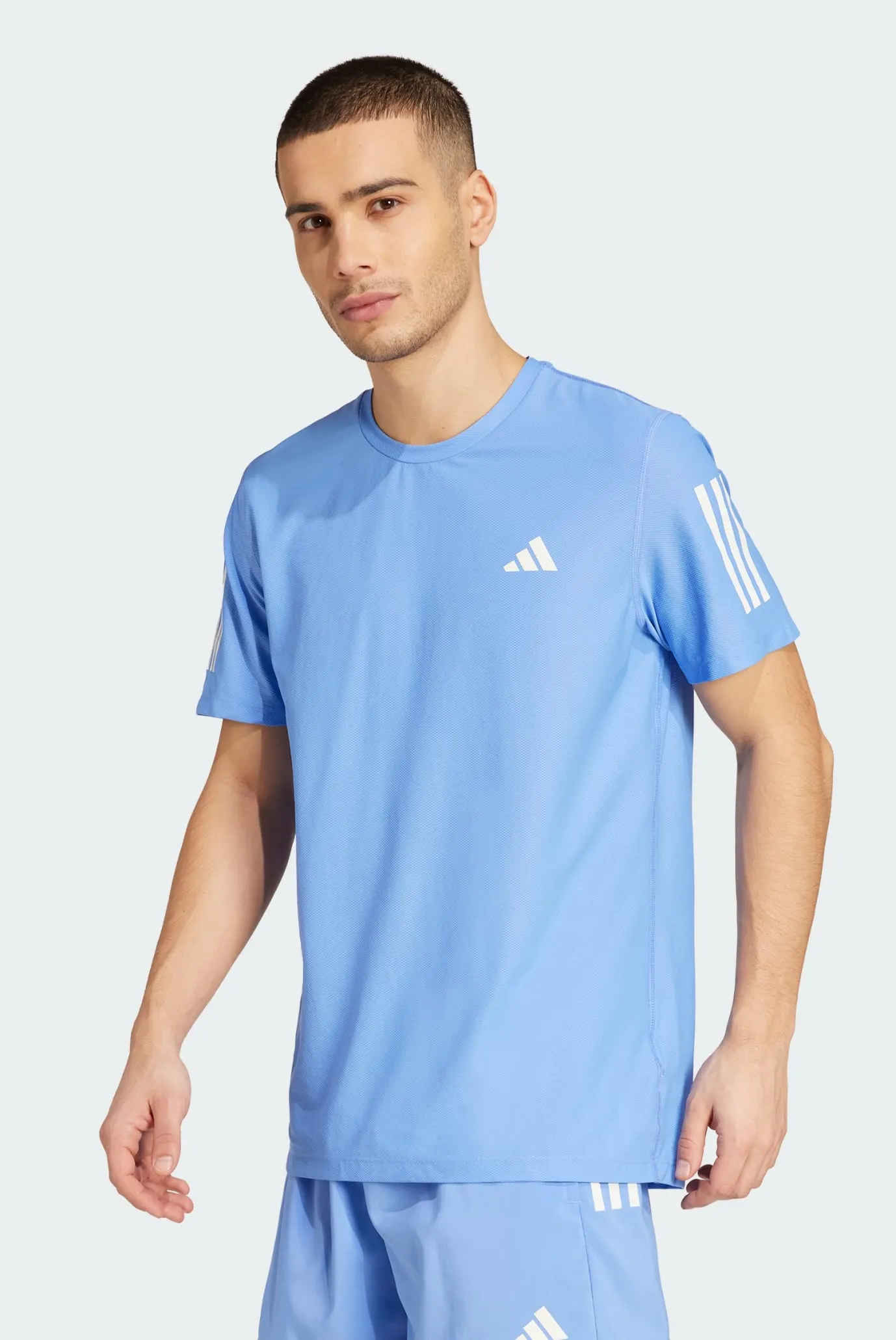 Мужская голубая футболка Own the Run 1