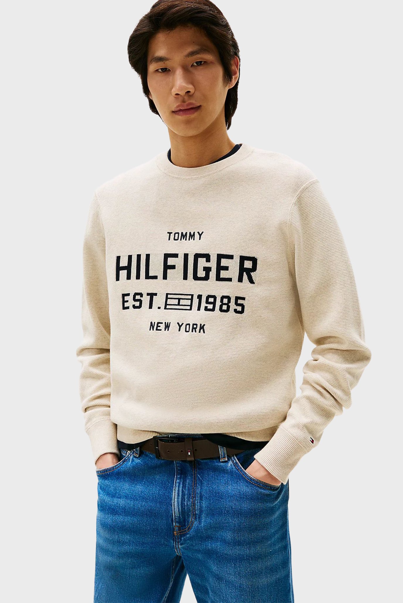 Мужской бежевый джемпер ATHLEISURE Бежевый XL Tommy Hilfiger MW0MW39533 Мужской бежевый джемпер ATHLEISURE Бежевый XL Tommy Hilfiger MW0MW39533