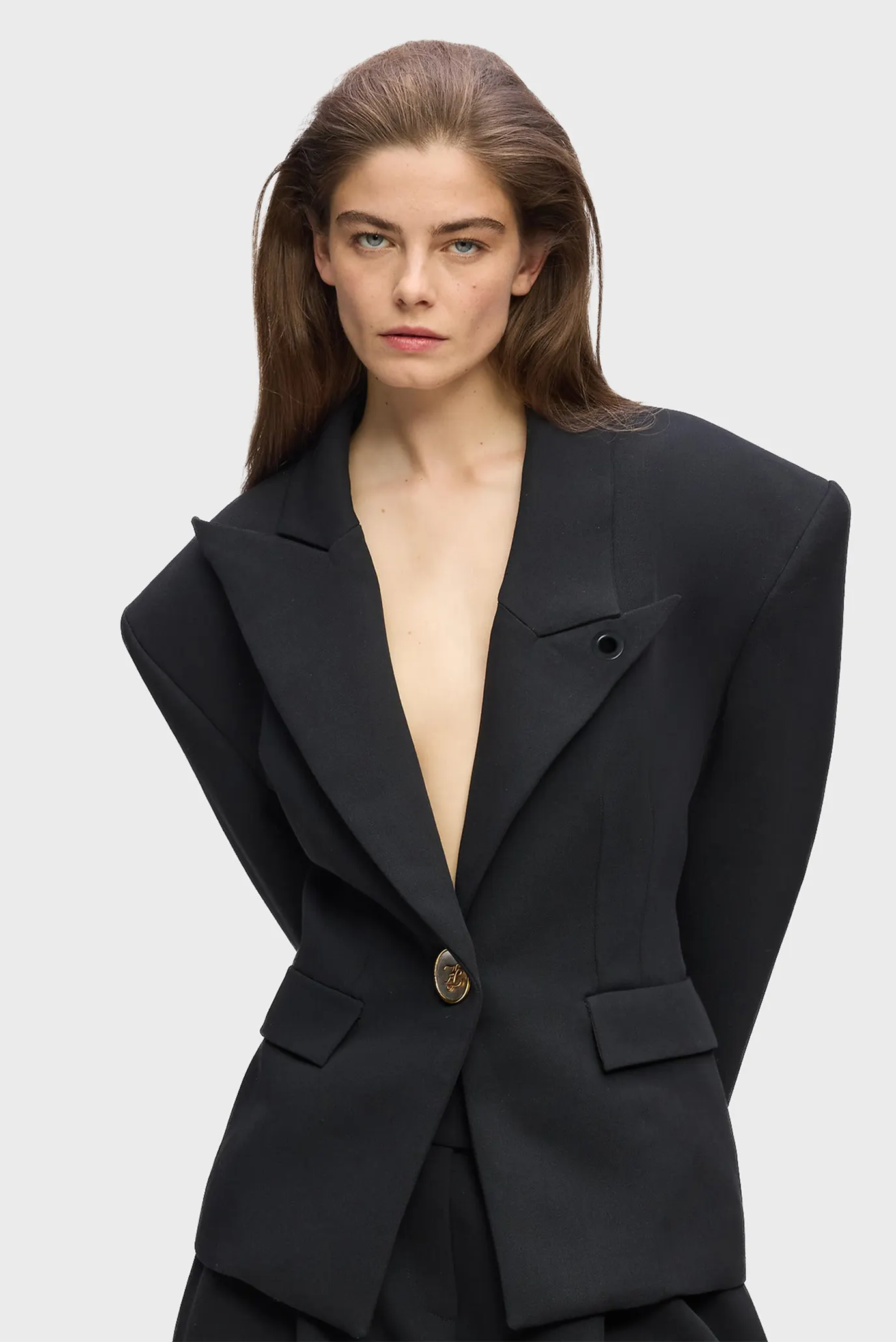 Женский черный жакет karl studio fashion 2