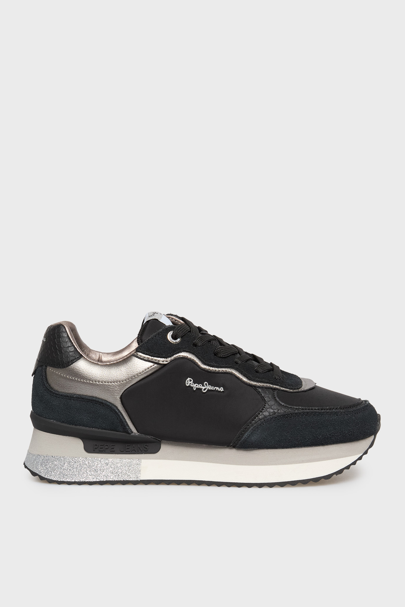 Женские черные кроссовки RUSPER GLAM Черный 40 Pepe Jeans PLS600008 Женские черные кроссовки RUSPER GLAM Черный 40 Pepe Jeans PLS600008