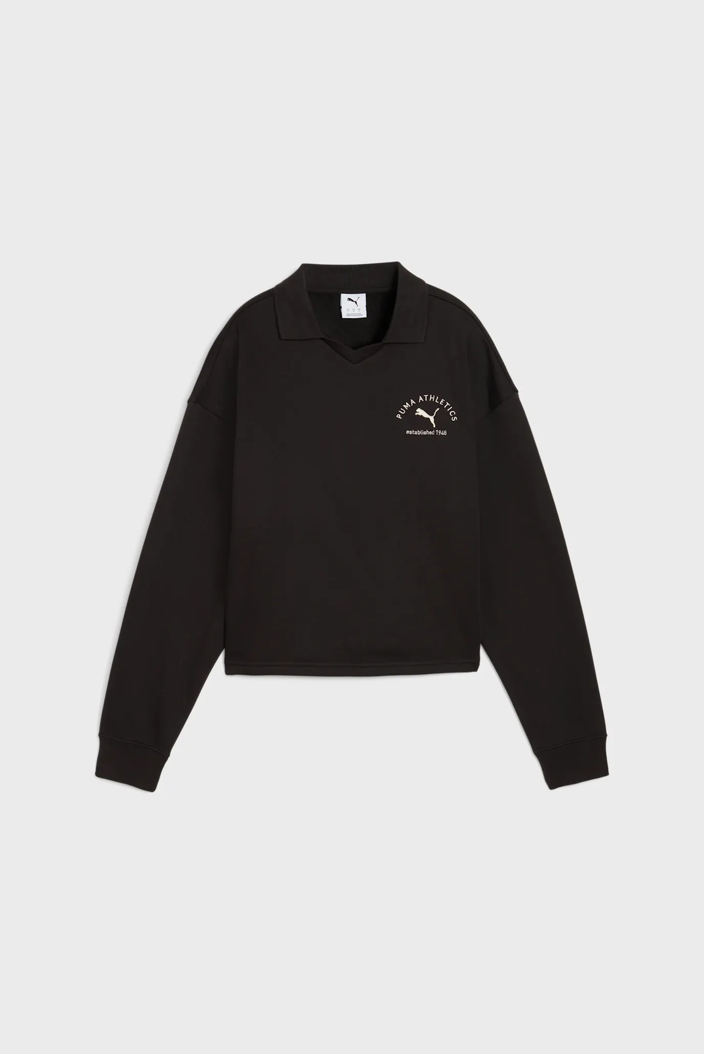 Женский черный свитшот PUMA Class Short Polo Crew Women 1