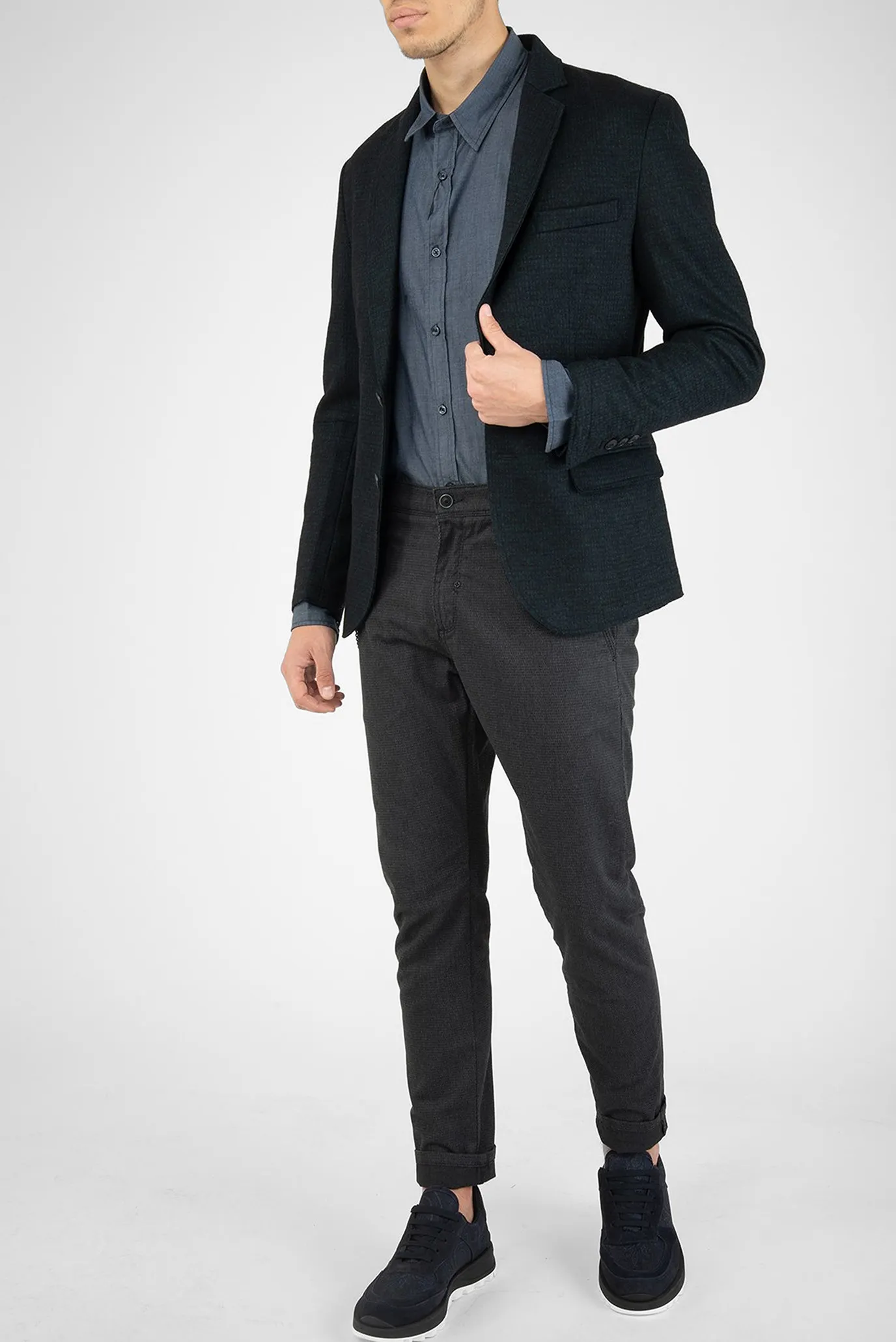 Мужской черный пиджак 2