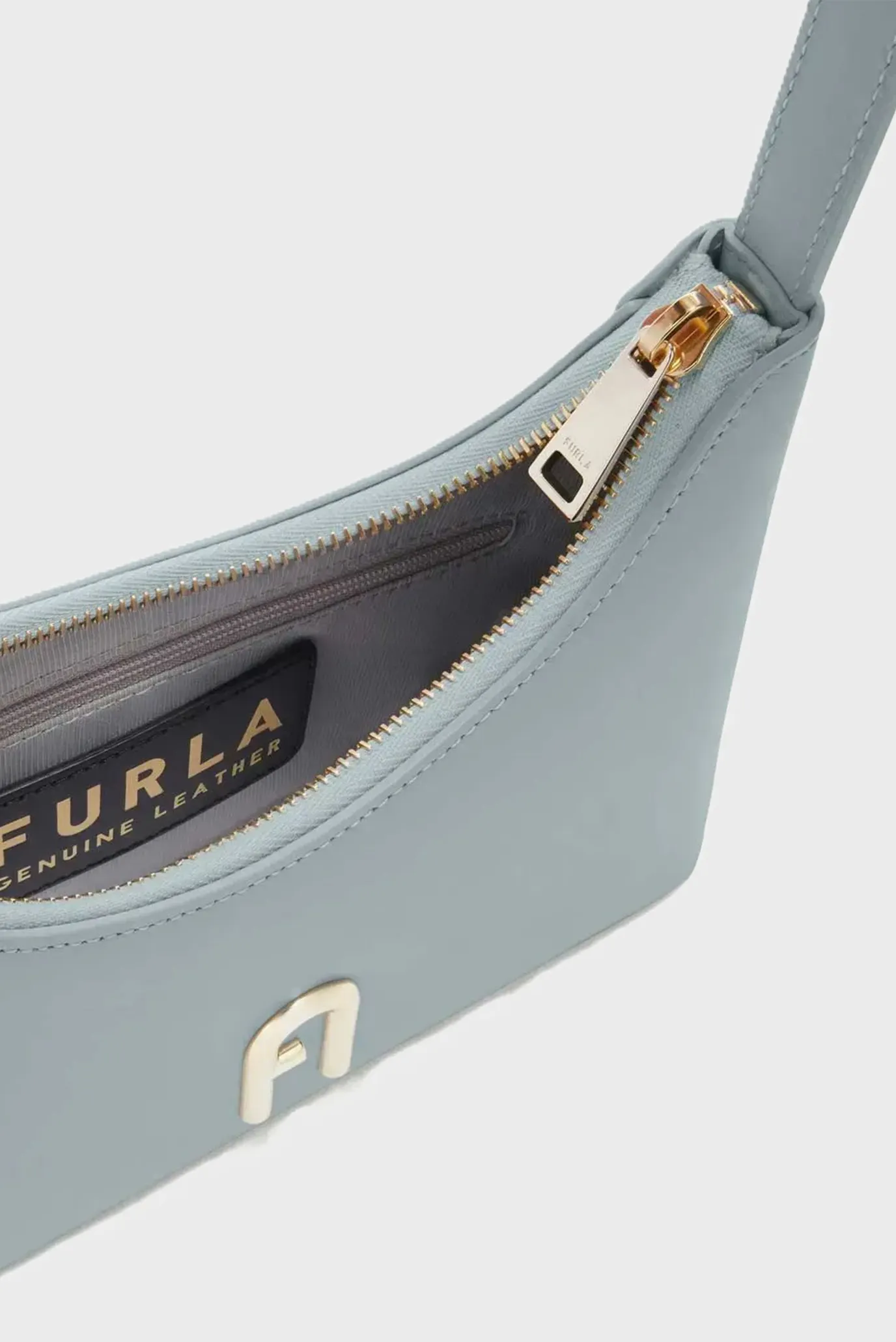 Женская голубая кожаная сумка 5