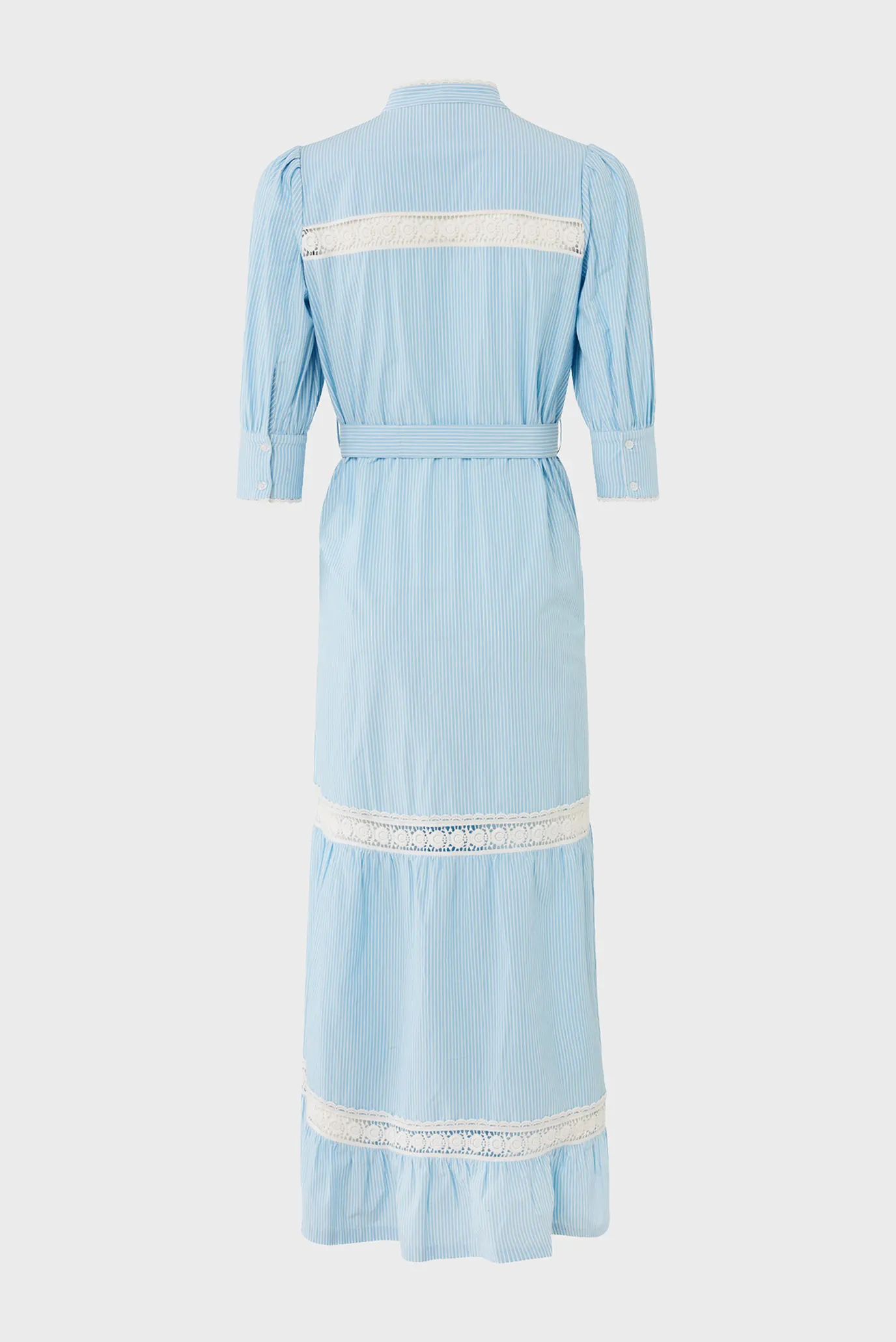 Жіноча блакитна сукня у смужку Striped lace dress 5