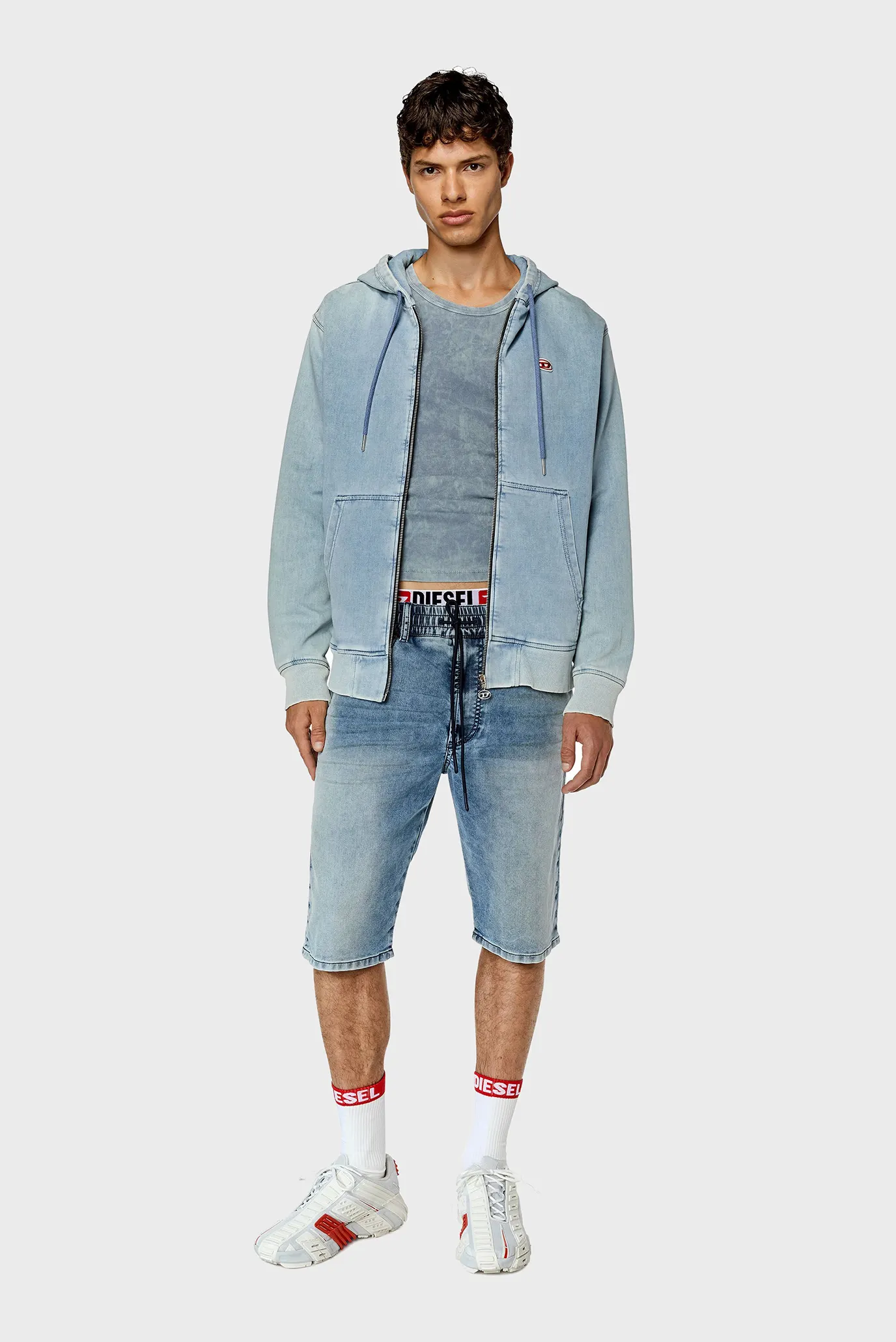 Мужские голубые джинсовые шорты D-KROOLEY-SHORT JOGG 2