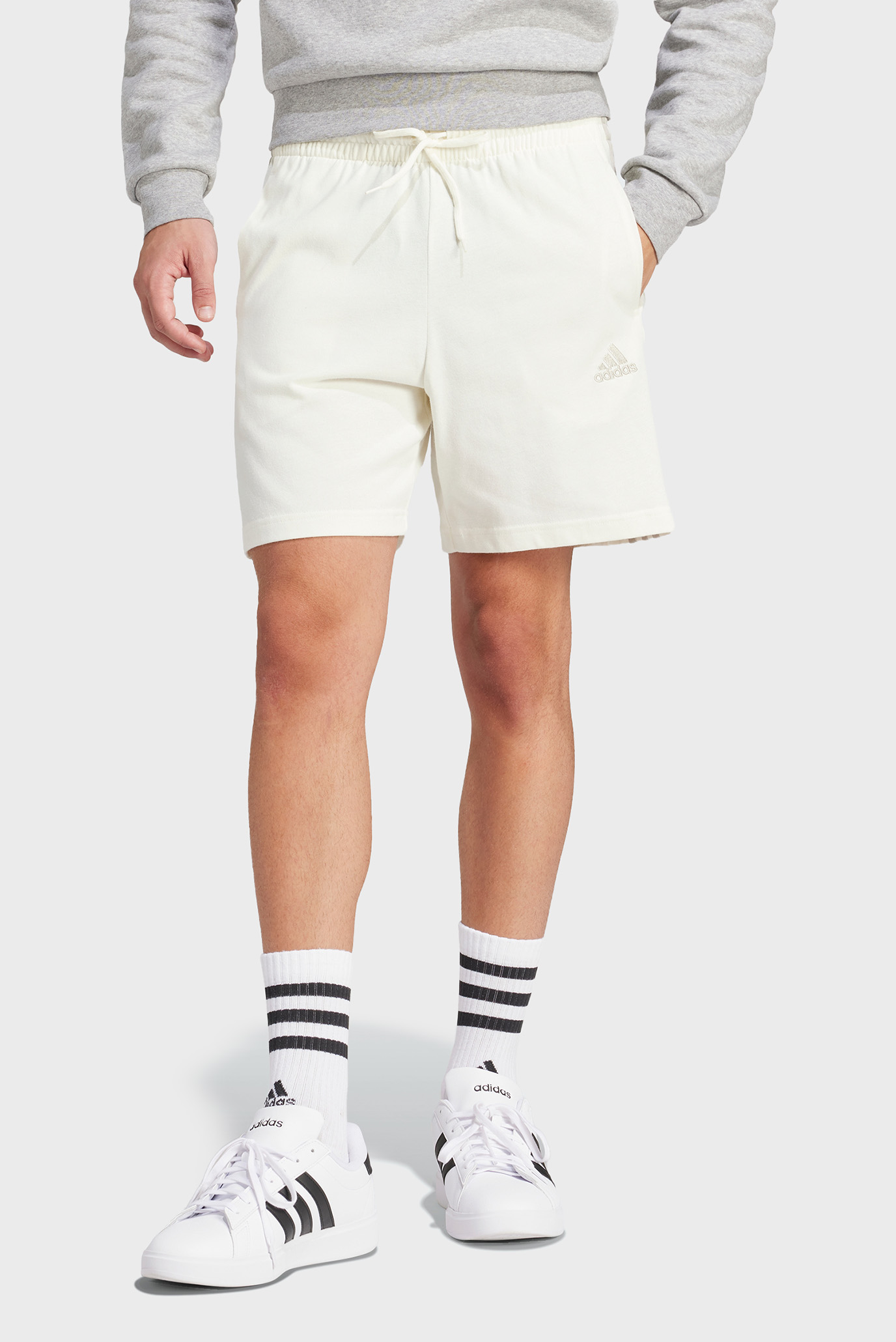 Мужские белые шорты Essentials 3-Stripes 1