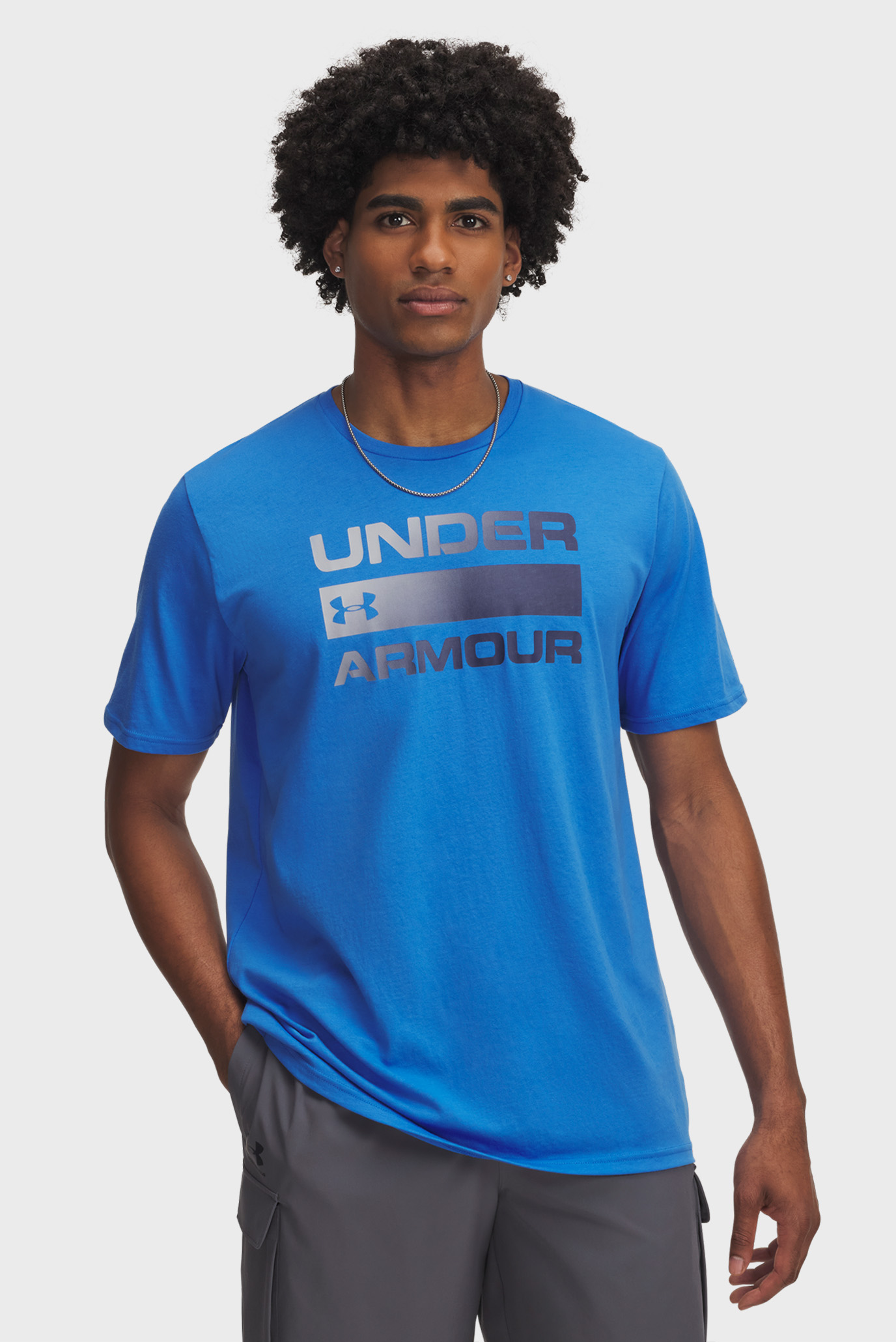 Мужская синяя футболка UA TEAM ISSUE WORDMARK SS Синий XXL Under Armour 1329582-402 Мужская синяя футболка UA TEAM ISSUE WORDMARK SS Синий XXL Under Armour 1329582-402