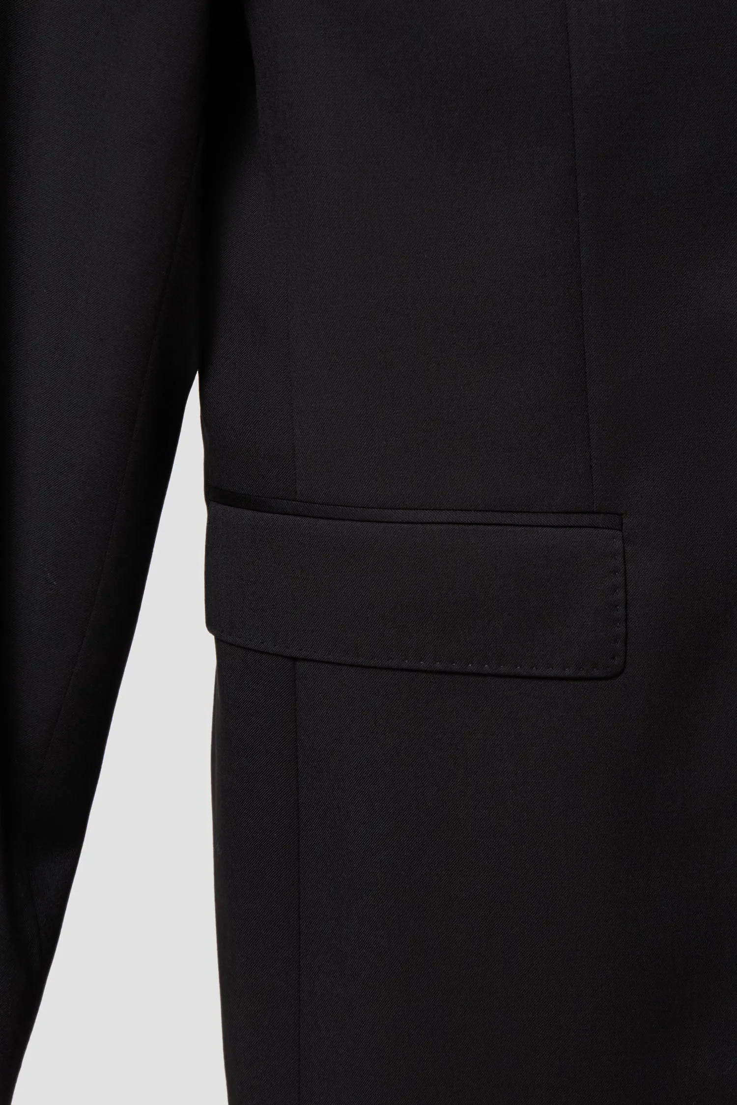 Чоловічий чорний вовняний костюм (піджак, брюки) 6