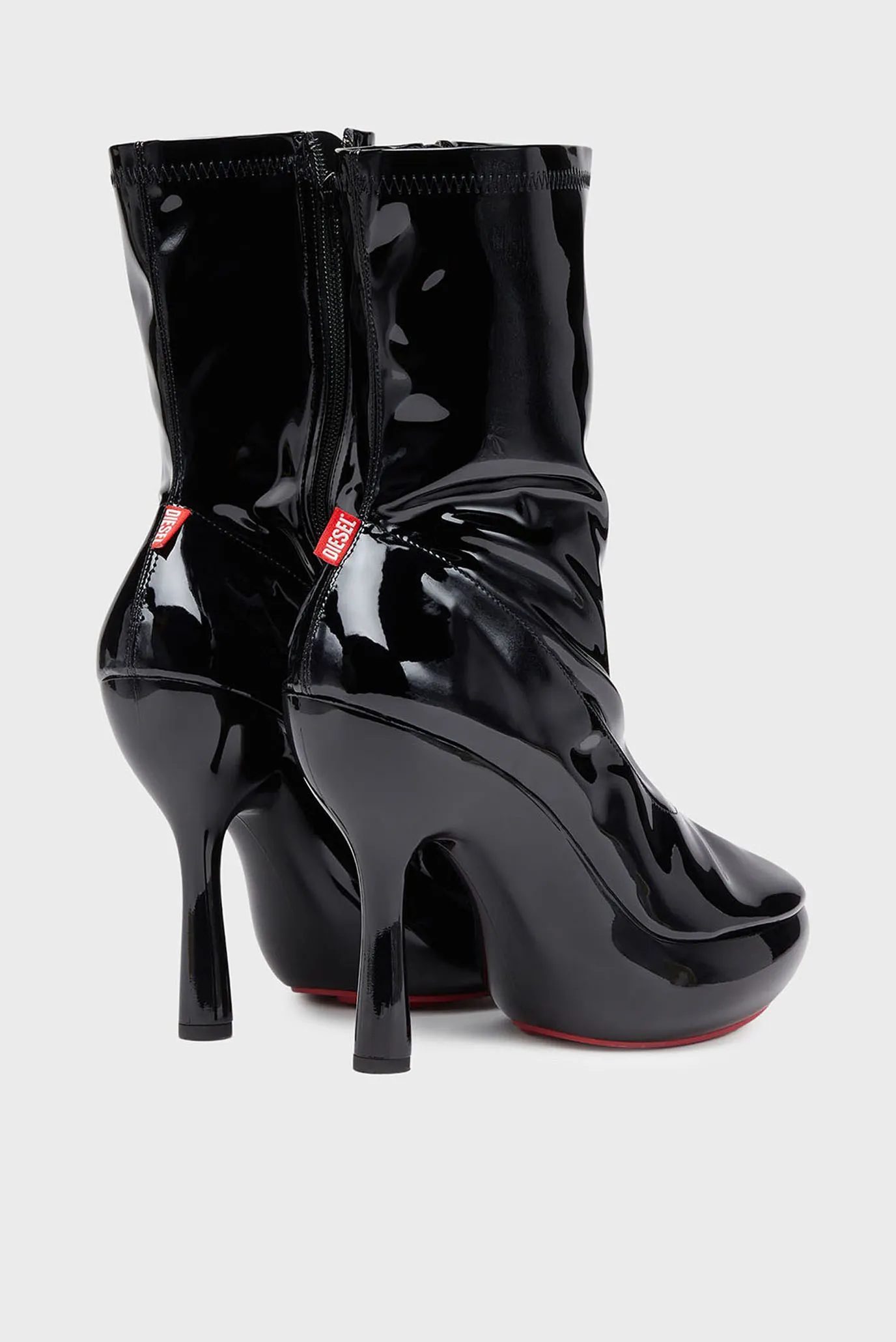 Женские черные ботильоны LAKE / D-LAKE PLATFORM MIDB ZIP  STRETCH BOOTS 4