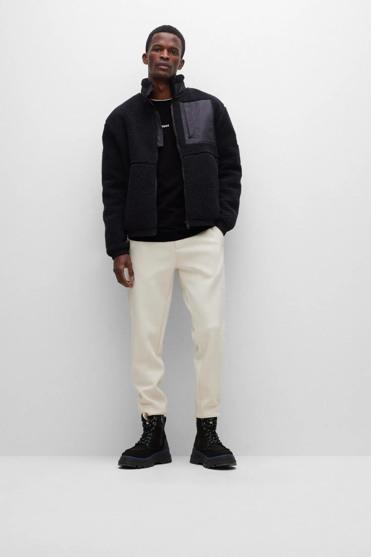 Чоловічий чорний лонгслів 4