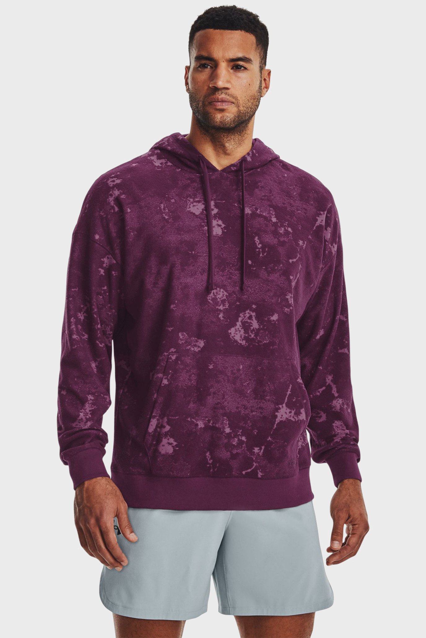 Мужское бордовое худи UA Journey Terry Hoodie 1