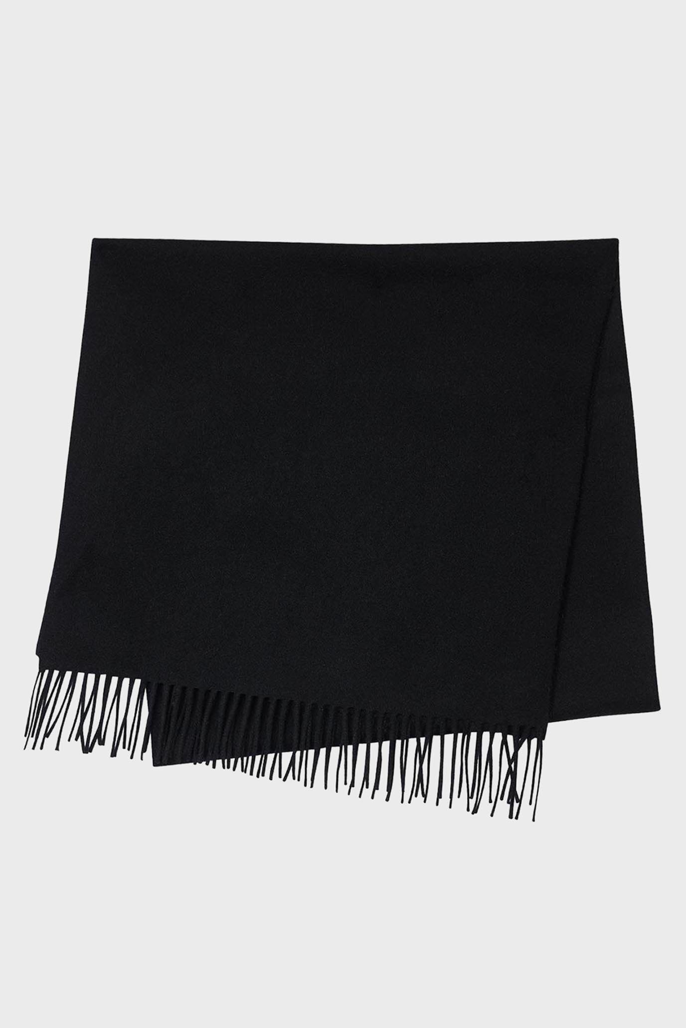 Мужской черный шерстяной шарф Черный ONESIZE Sandro SHABO00986_Black Мужской черный шерстяной шарф Черный ONESIZE Sandro SHABO00986_Black