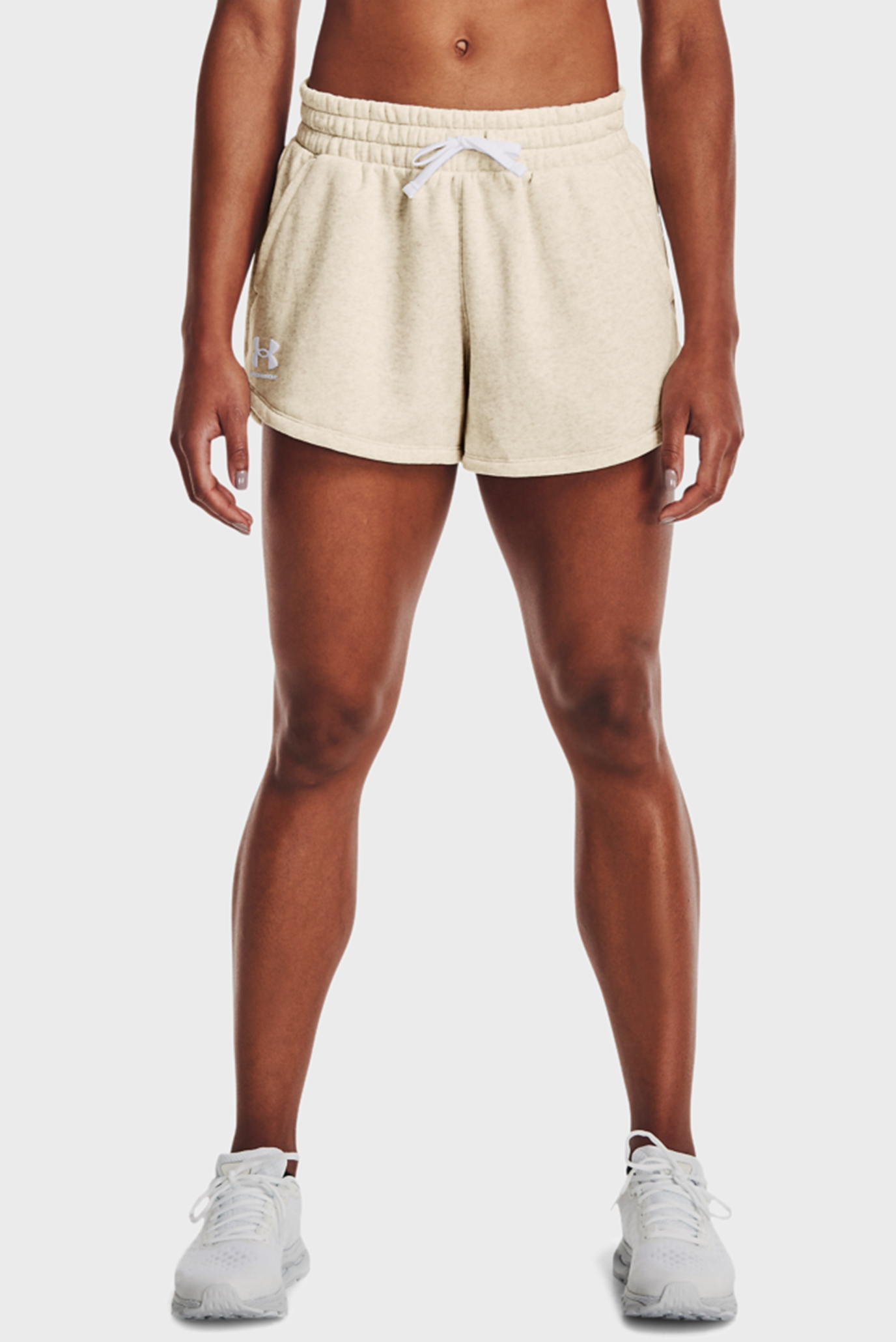 Женские бежевые шорты Rival Fleece Short 1