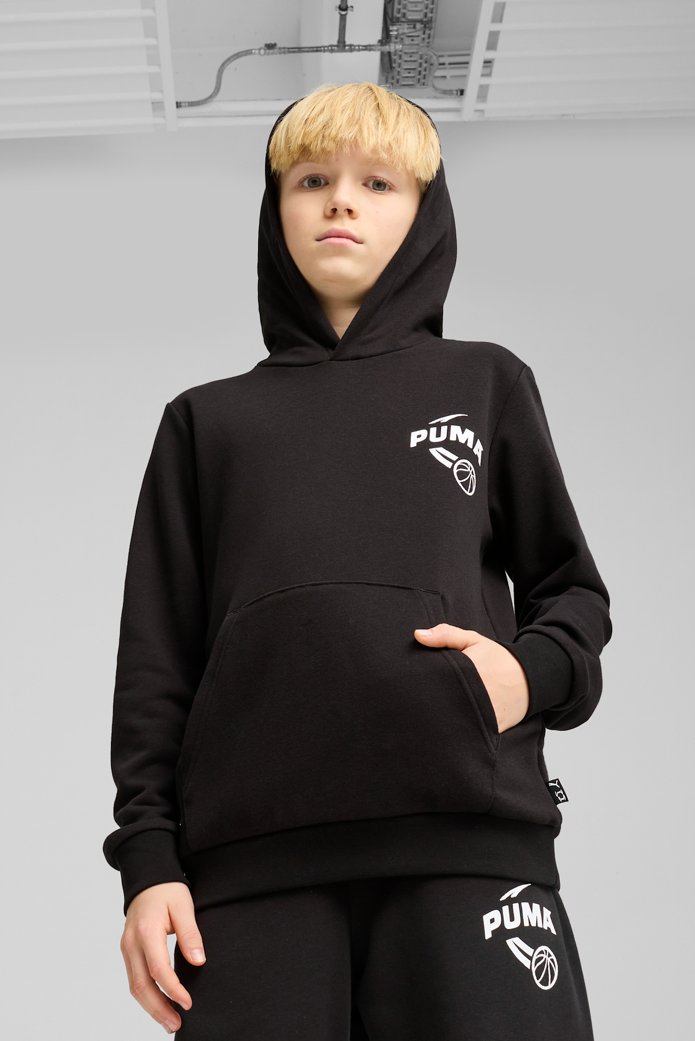 Детское черное худи Posterize Basketball Hoodie Youth 1