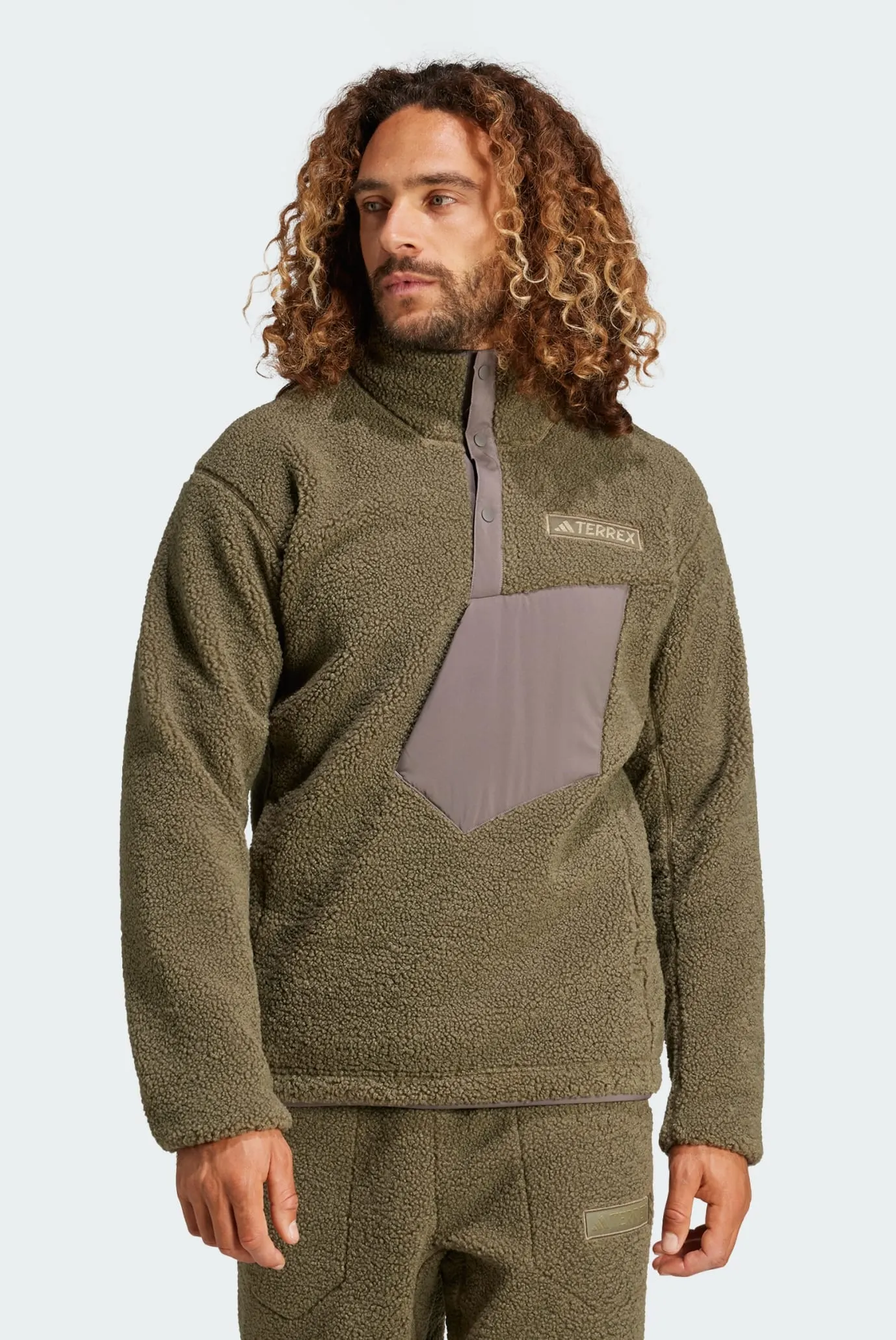 Чоловіча оливкова спортивна кофта Terrex Xploric High Pile Fleece