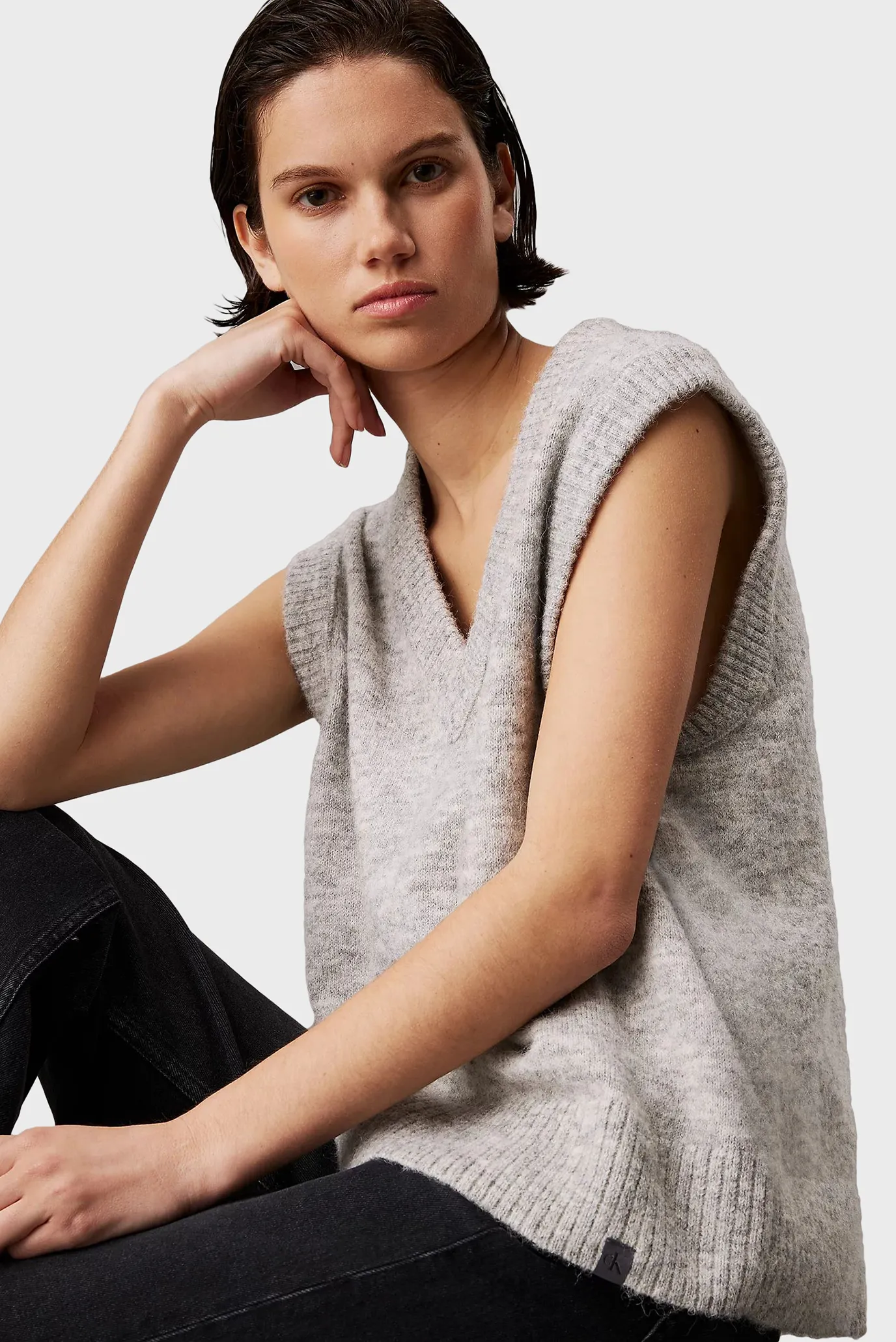 Женский серый жилет TEXTURED 4