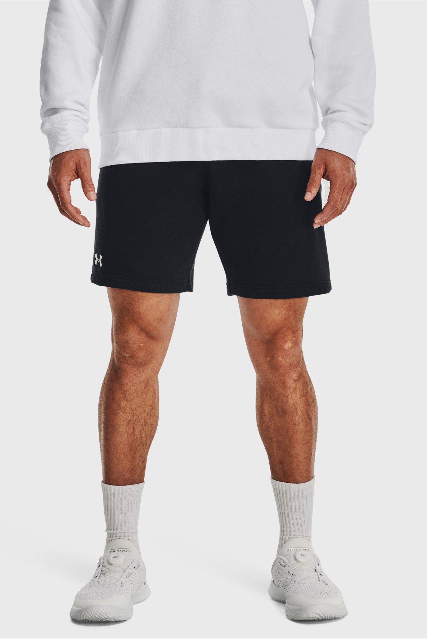 Чоловічі чорні шорти UA Rival Fleece Shorts 1
