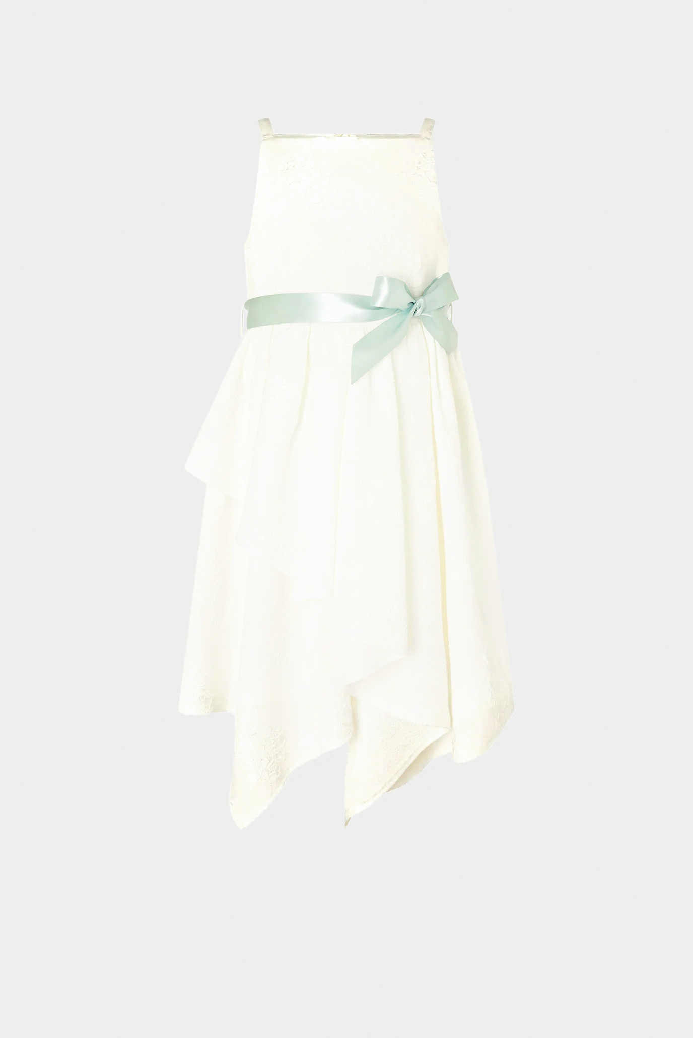 Детское белое платье IVORY JERSEY JACQUAR 1