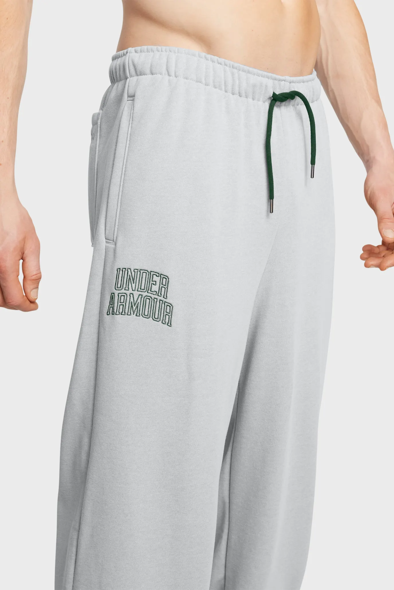 Чоловічі сірі спортивні штани UA Icon HWT Terry OS Pant 4