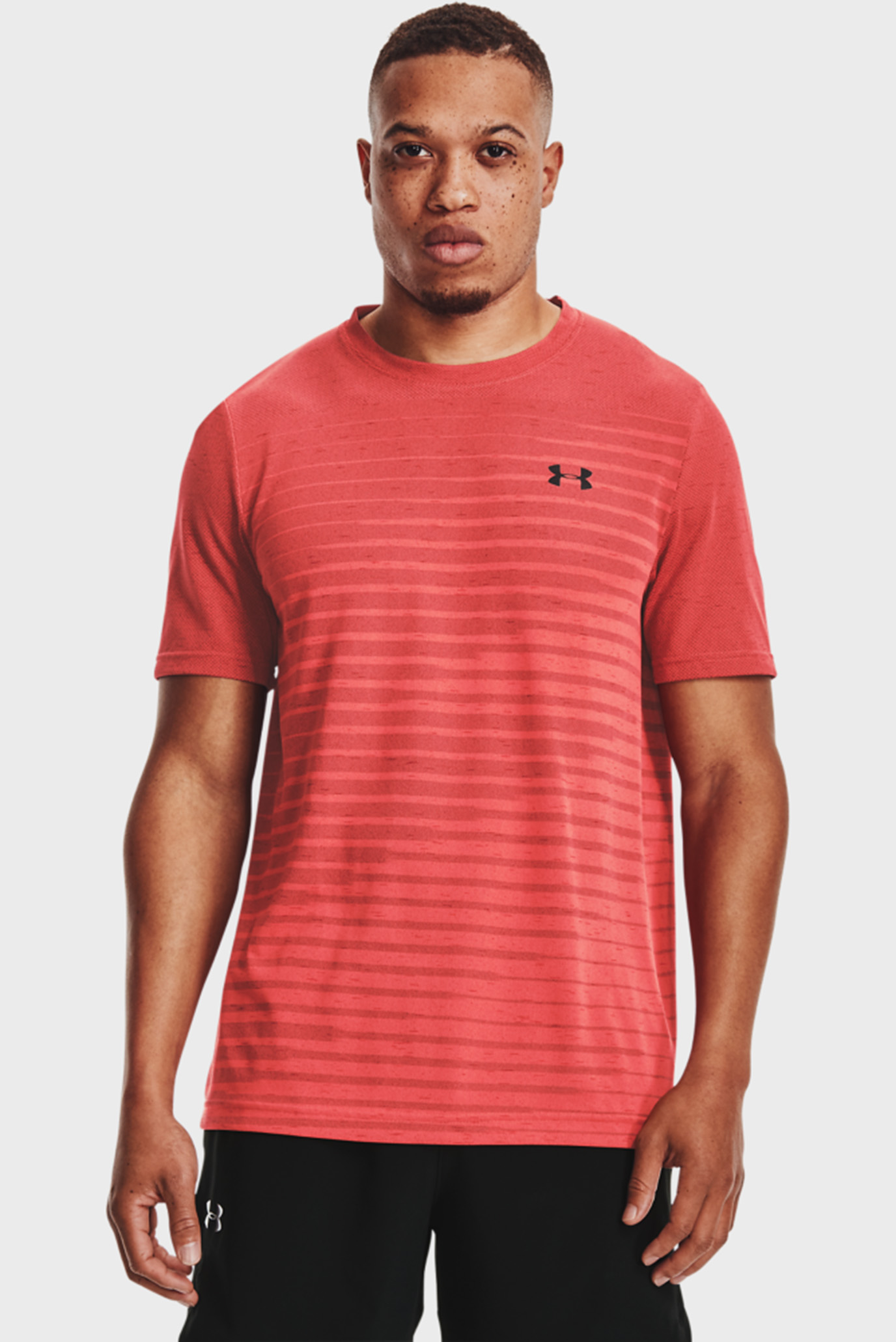 Мужская красная футболка UA Seamless Fade SS-RED 1