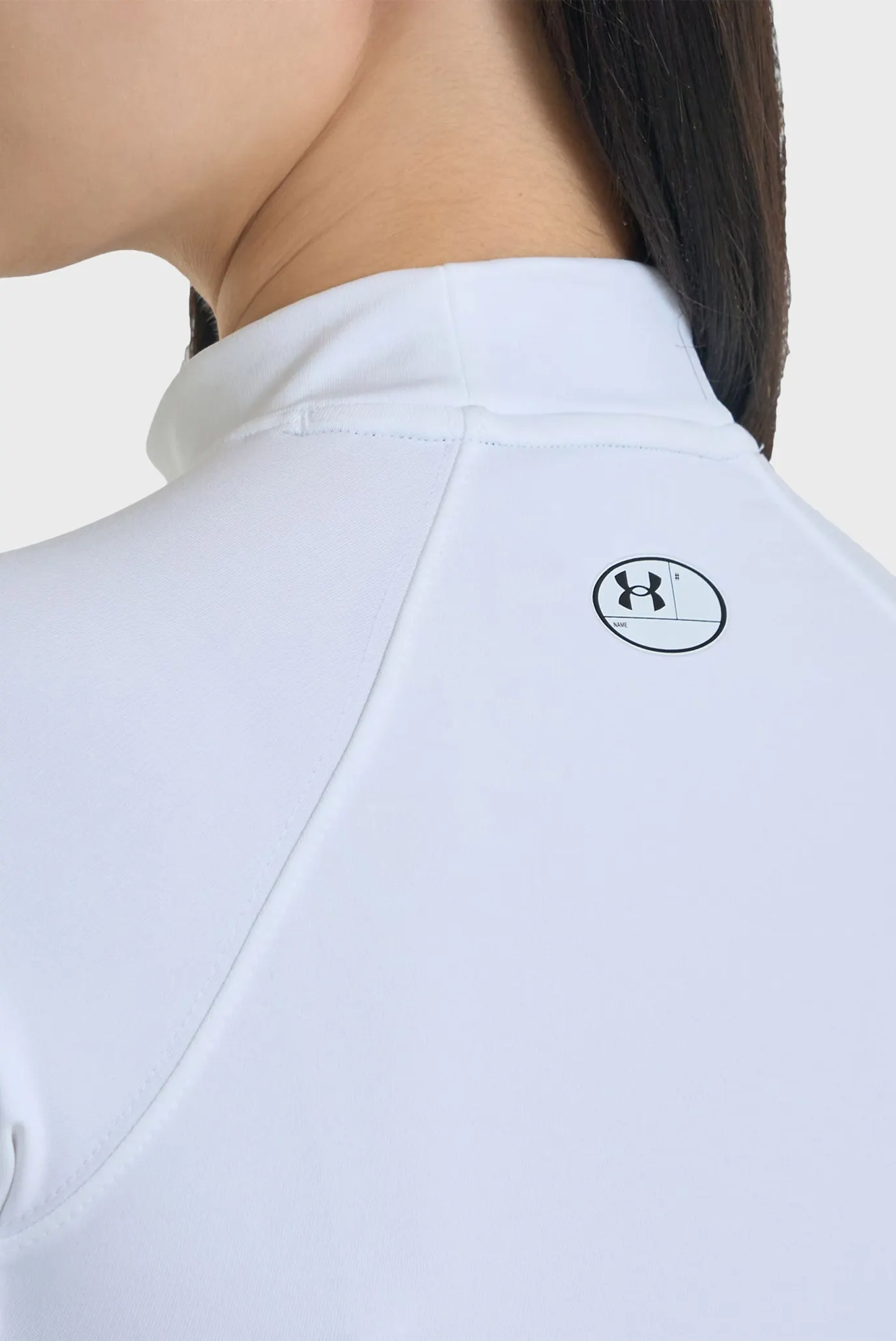 Жіночий білий лонгслів UA CG Authentics Mockneck 7