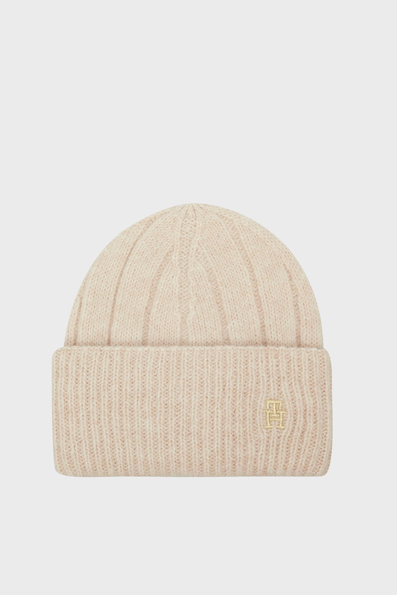 Женская бежевая шапка TH TIMELESS BEANIE 1