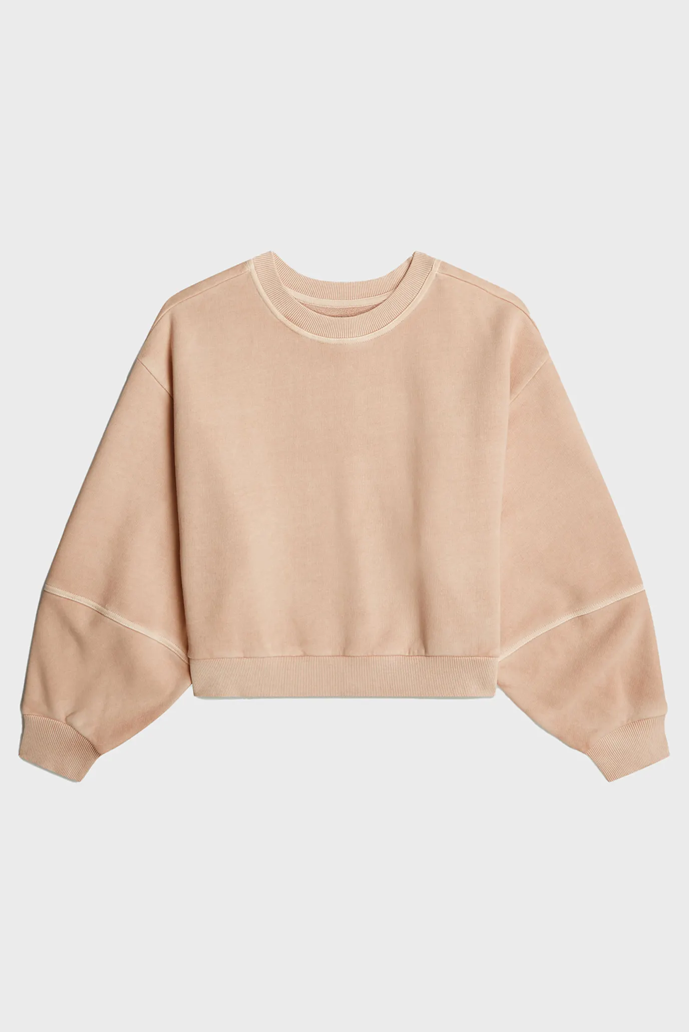 Женский бежевый свитшот Overdyed big 6