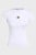 Женская белая футболка TJW SLIM BADGE RIB TEE