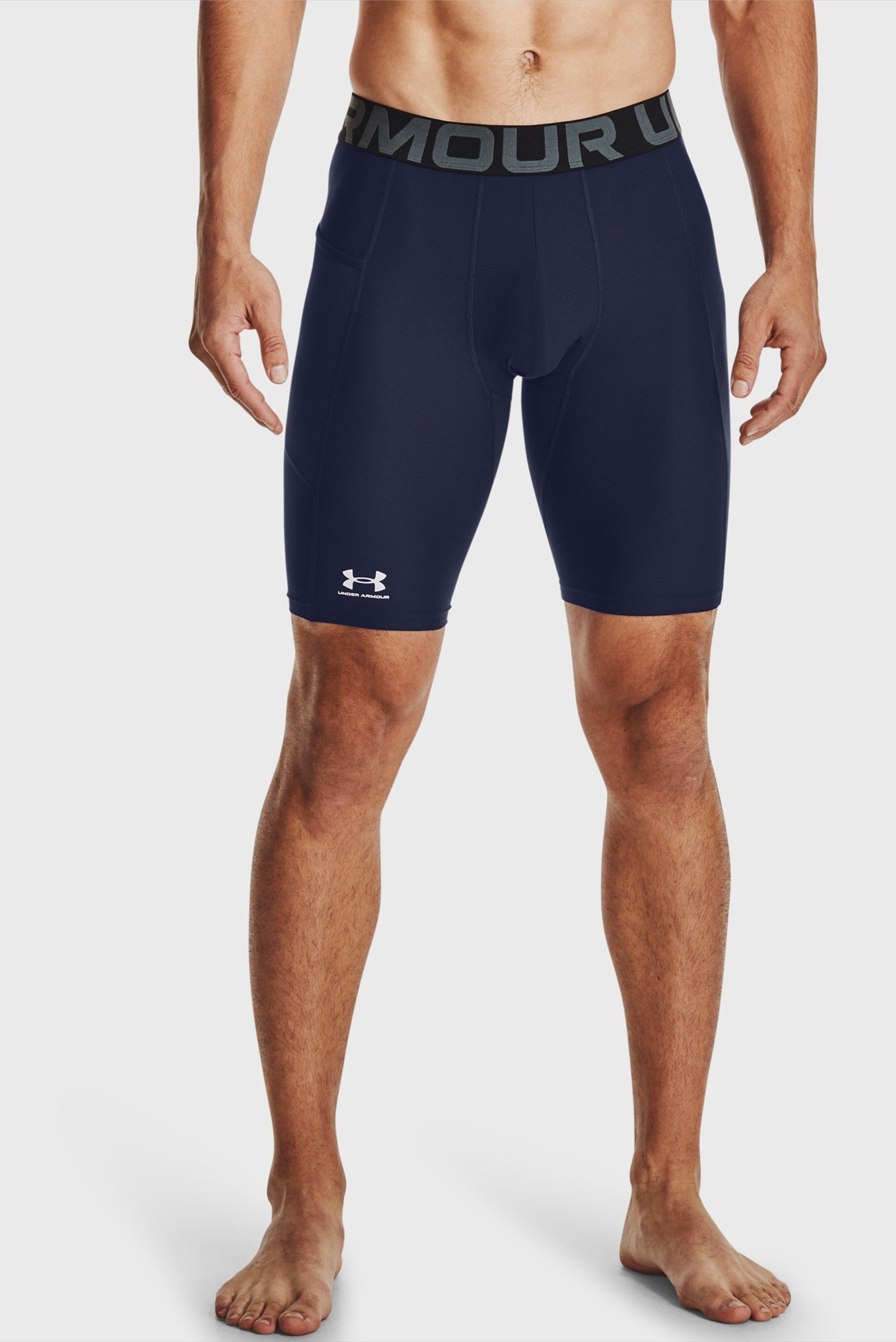 Мужские темно-синие велосипедки UA HG Armour Lng Shorts 1