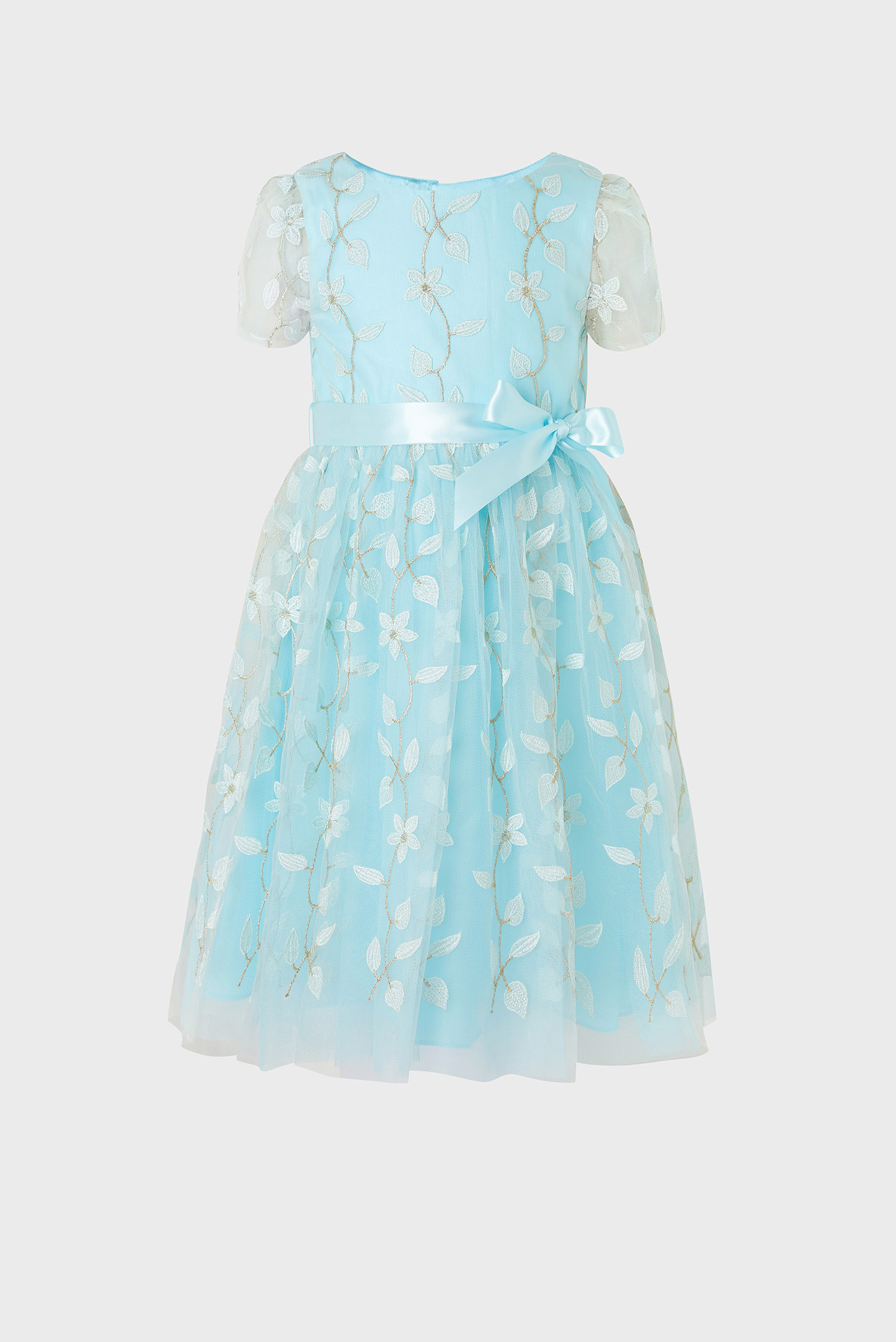 Детское голубое платье Mint Floral 3D 1