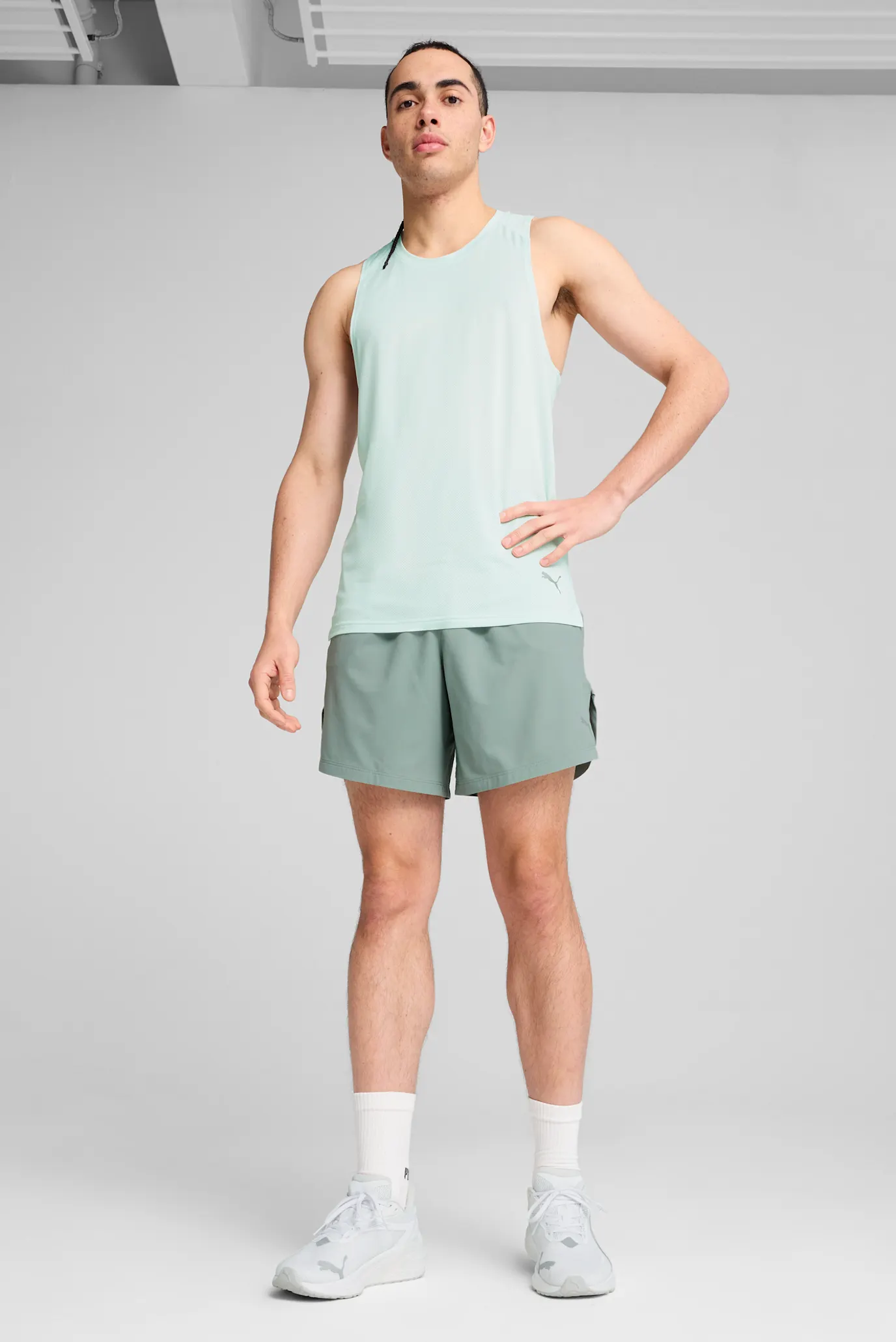 Мужская мятная майка Graphic Mesh Running Singlet Men 2