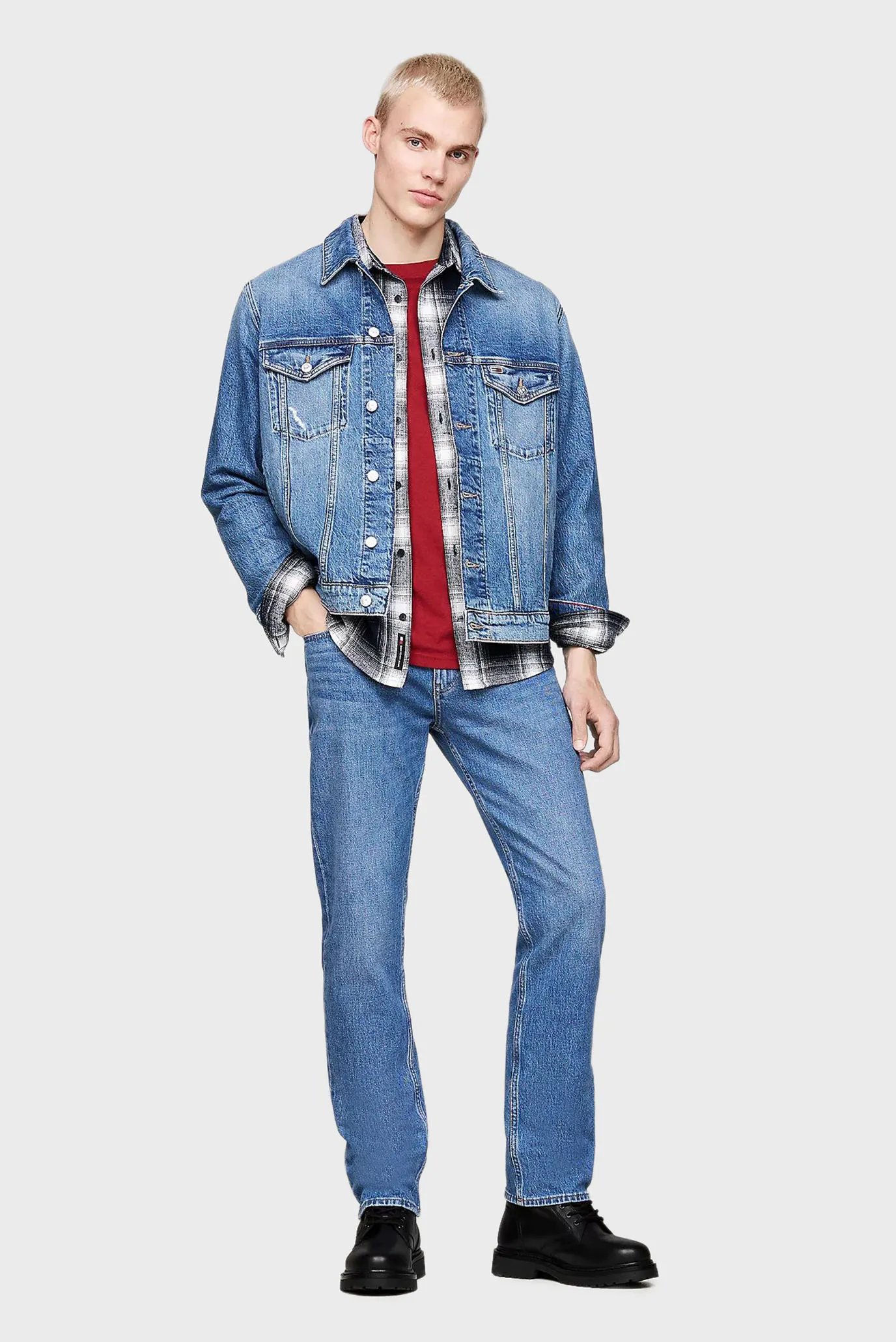 Чоловічі чорні шкіряні черевики TJM LACE UP BOOT 6