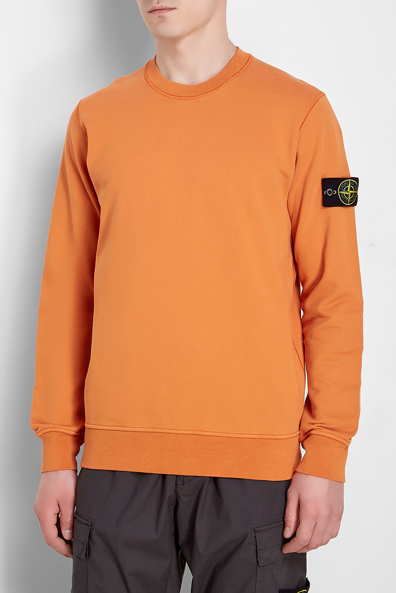 Мужской оранжевый свитшот Stone Island 101563051 — MD-Fashion