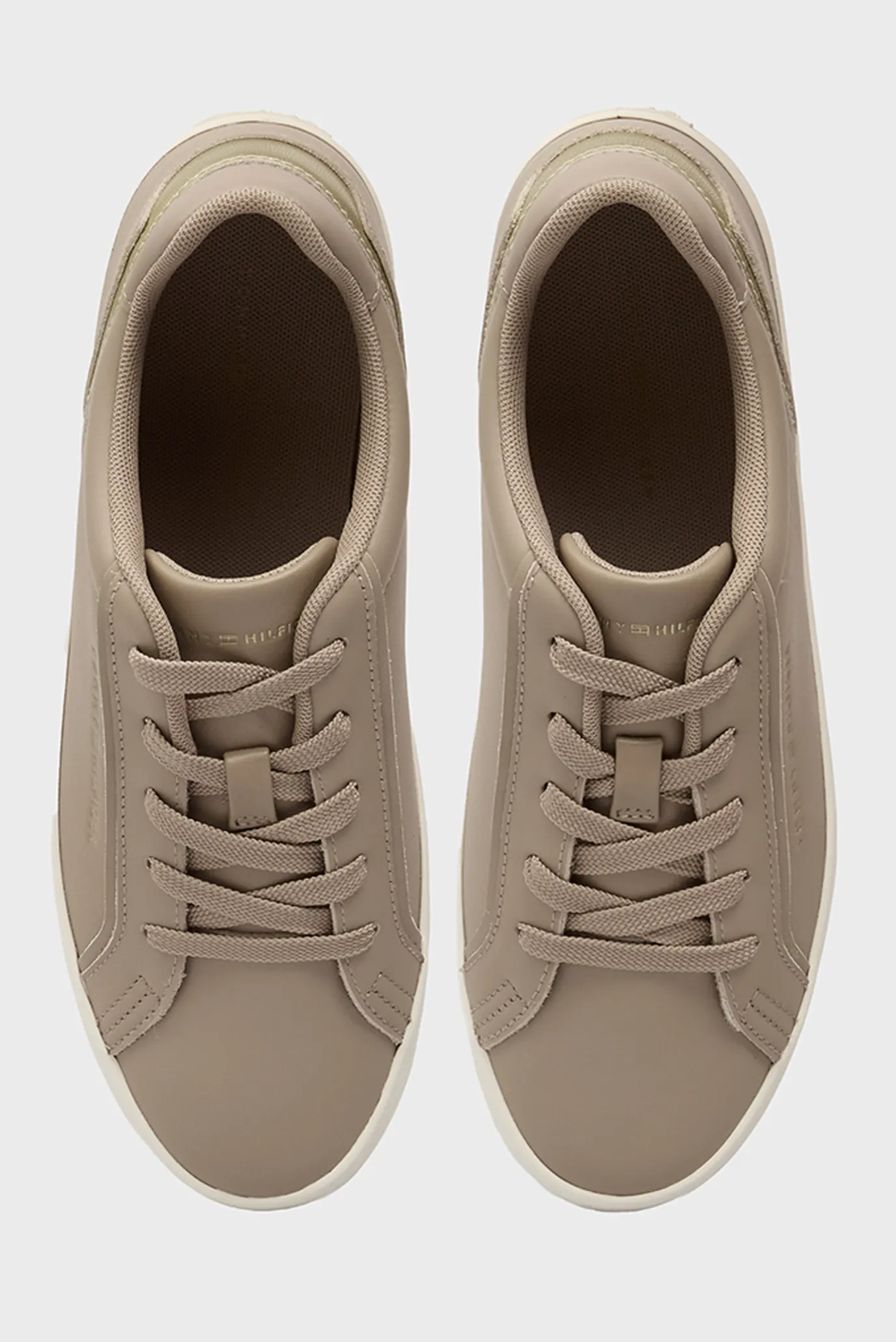 Жіночі бежеві шкіряні снікерси VULC FOXING 4