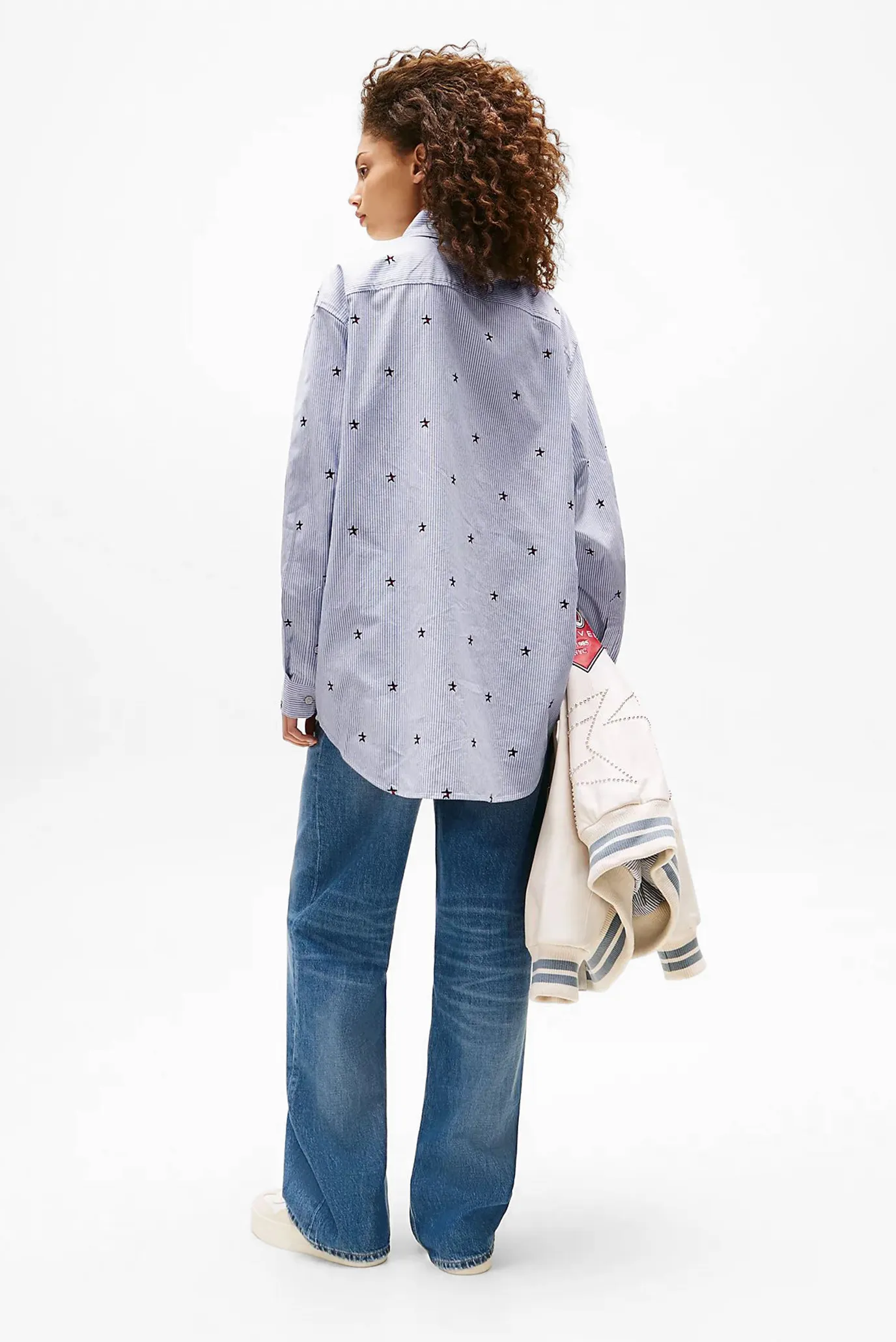 Женская рубашка в полоску TOMMY GIRL 4