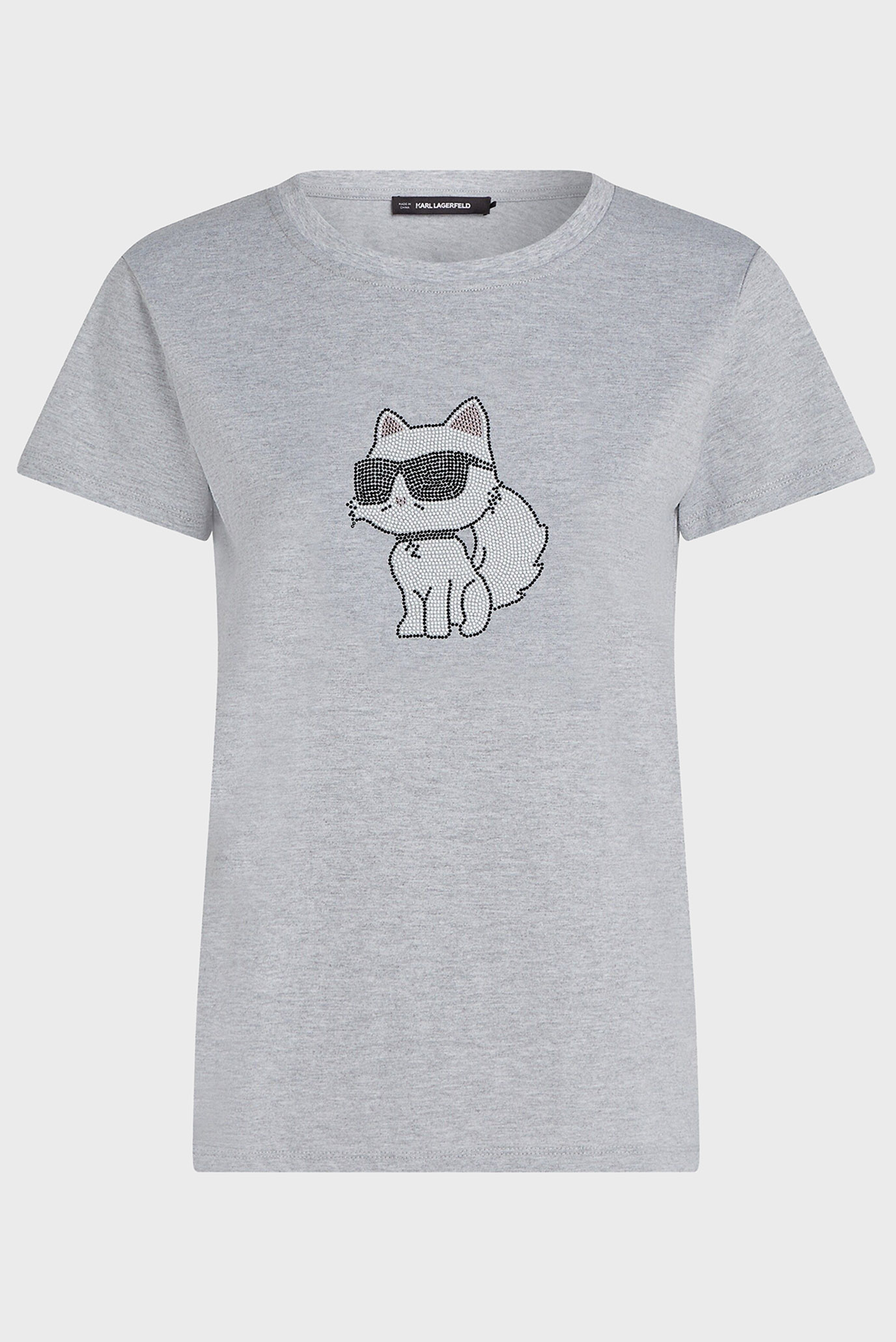 Женская серая футболка IKON KL x Choupette Серый XL Karl Lagerfeld A3W17110 Женская серая футболка IKON KL x Choupette Серый XL Karl Lagerfeld A3W17110