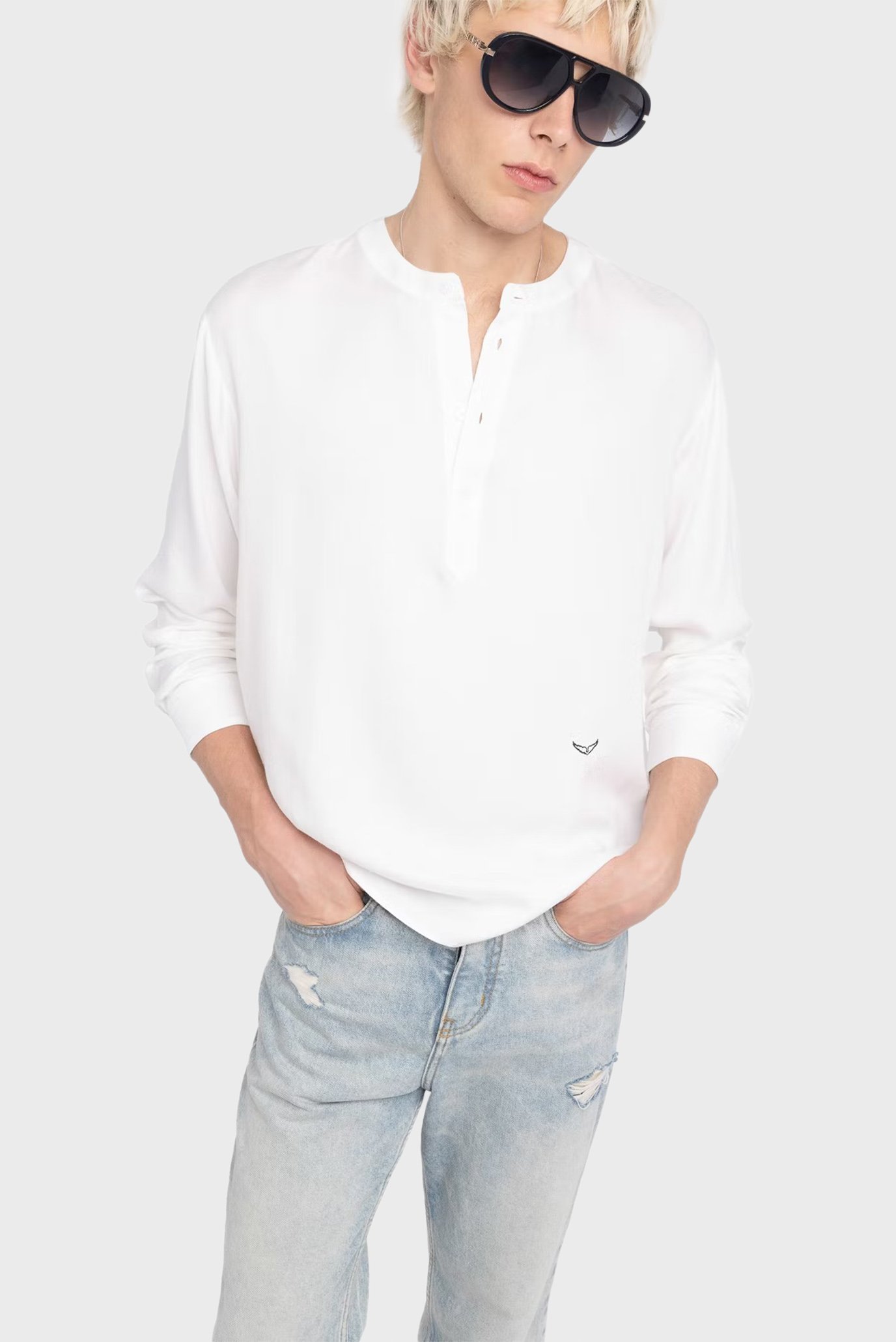 Мужская белая рубашка Sora Белый M ZADIG&VOLTAIRE WMSH01342_JUDO Мужская белая рубашка Sora Белый M ZADIG&VOLTAIRE WMSH01342_JUDO
