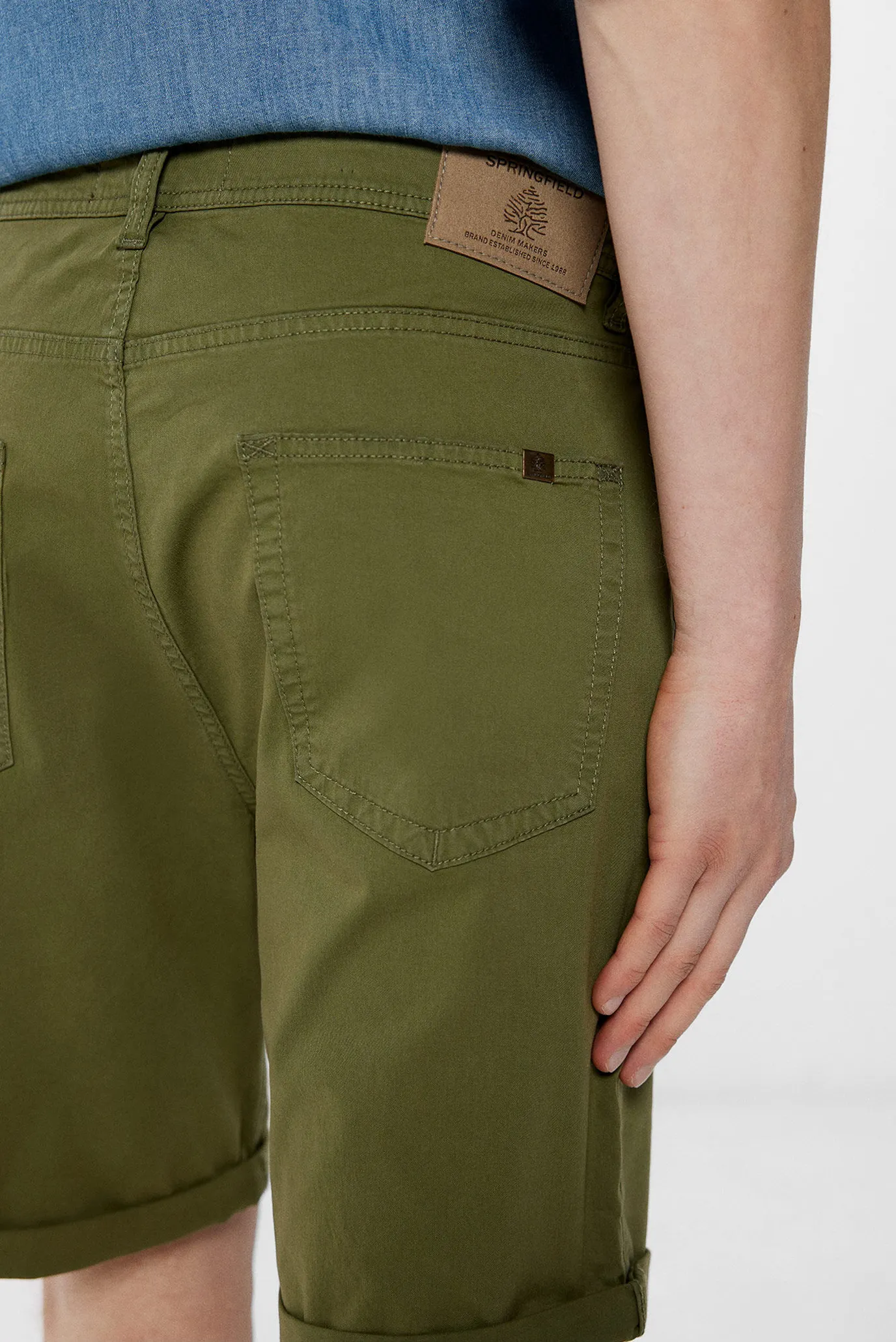 Чоловічі зелені шорти 5