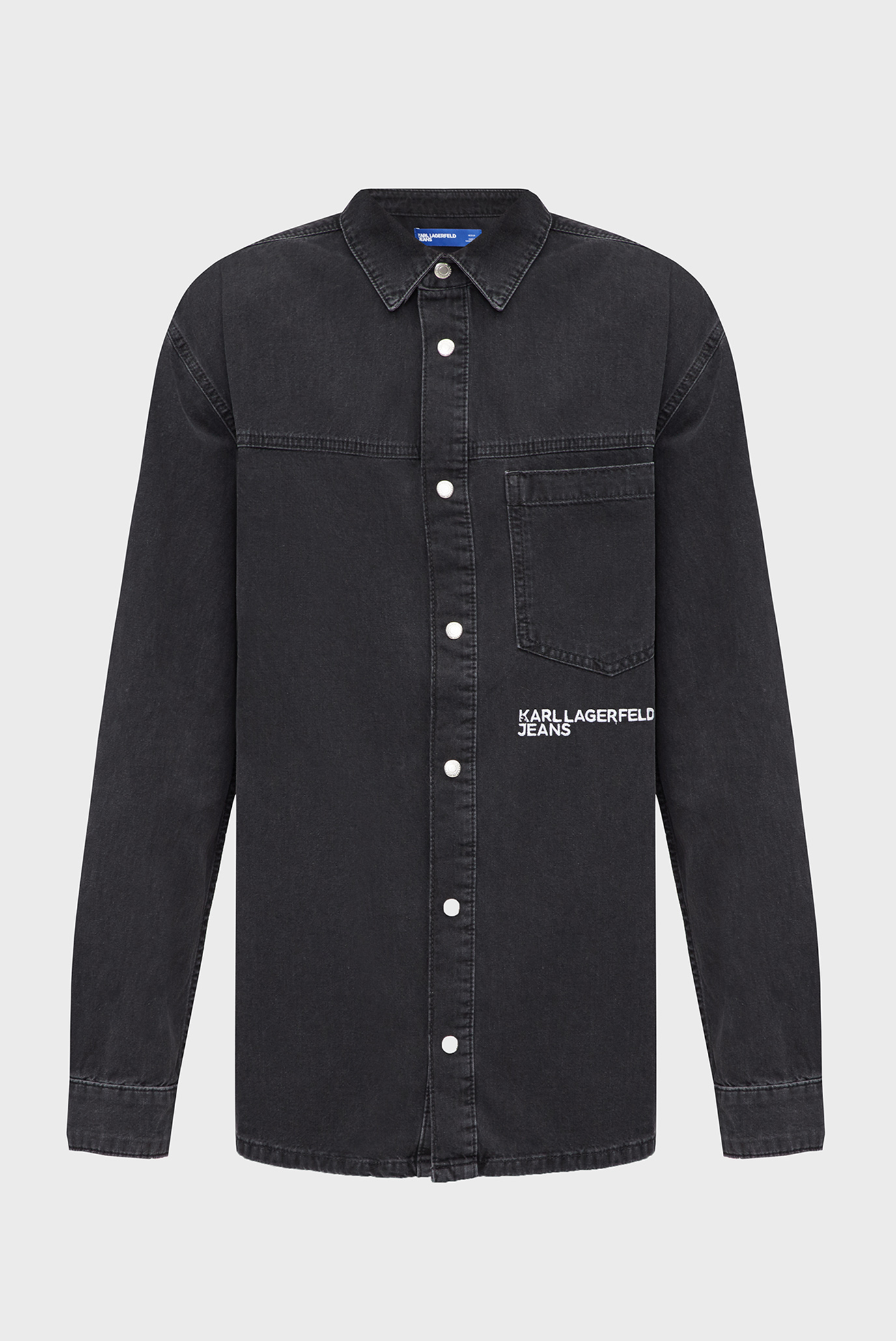 Мужская черная джинсовая рубашка KLJ REGULAR DENIM SHIRT 1