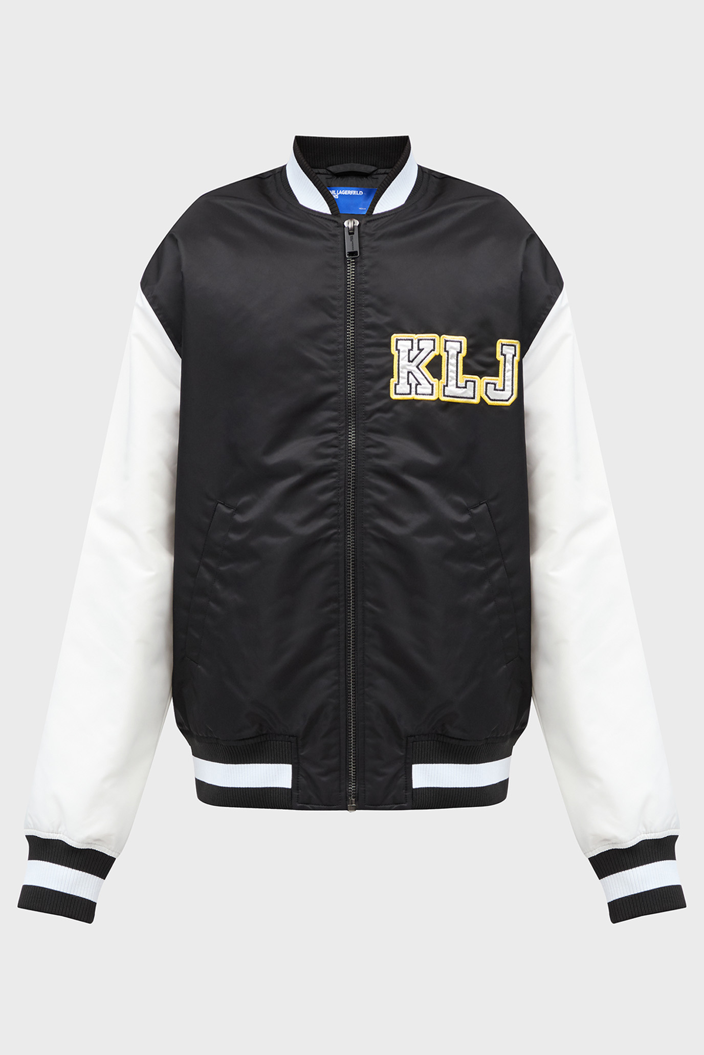 Мужской черный бомбер KLJ LOGO BOMBER 1