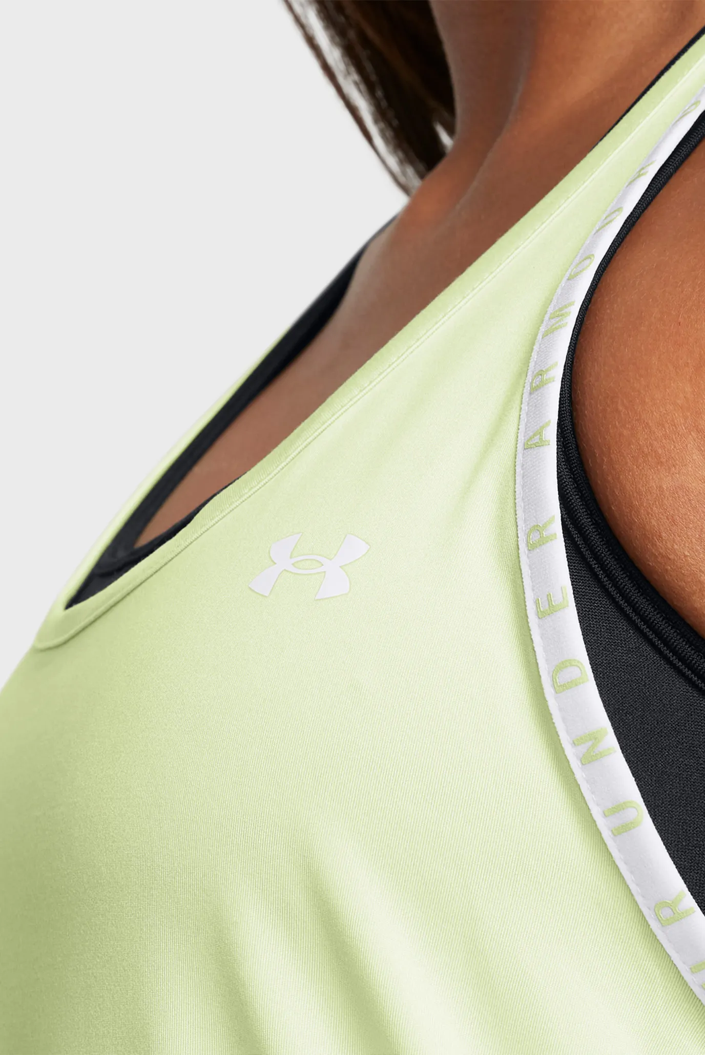 Жіноча жовта майка UA Knockout Tank 3